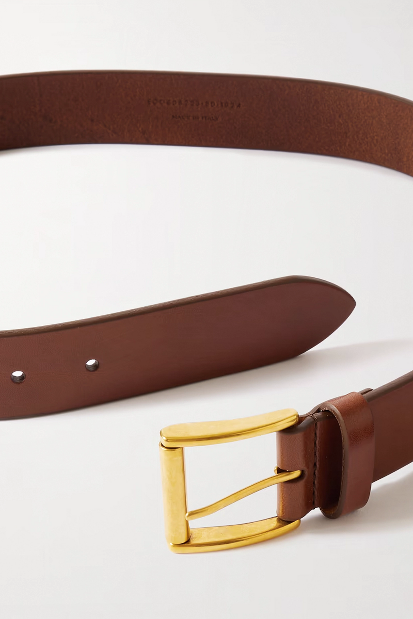 Brown leather belt