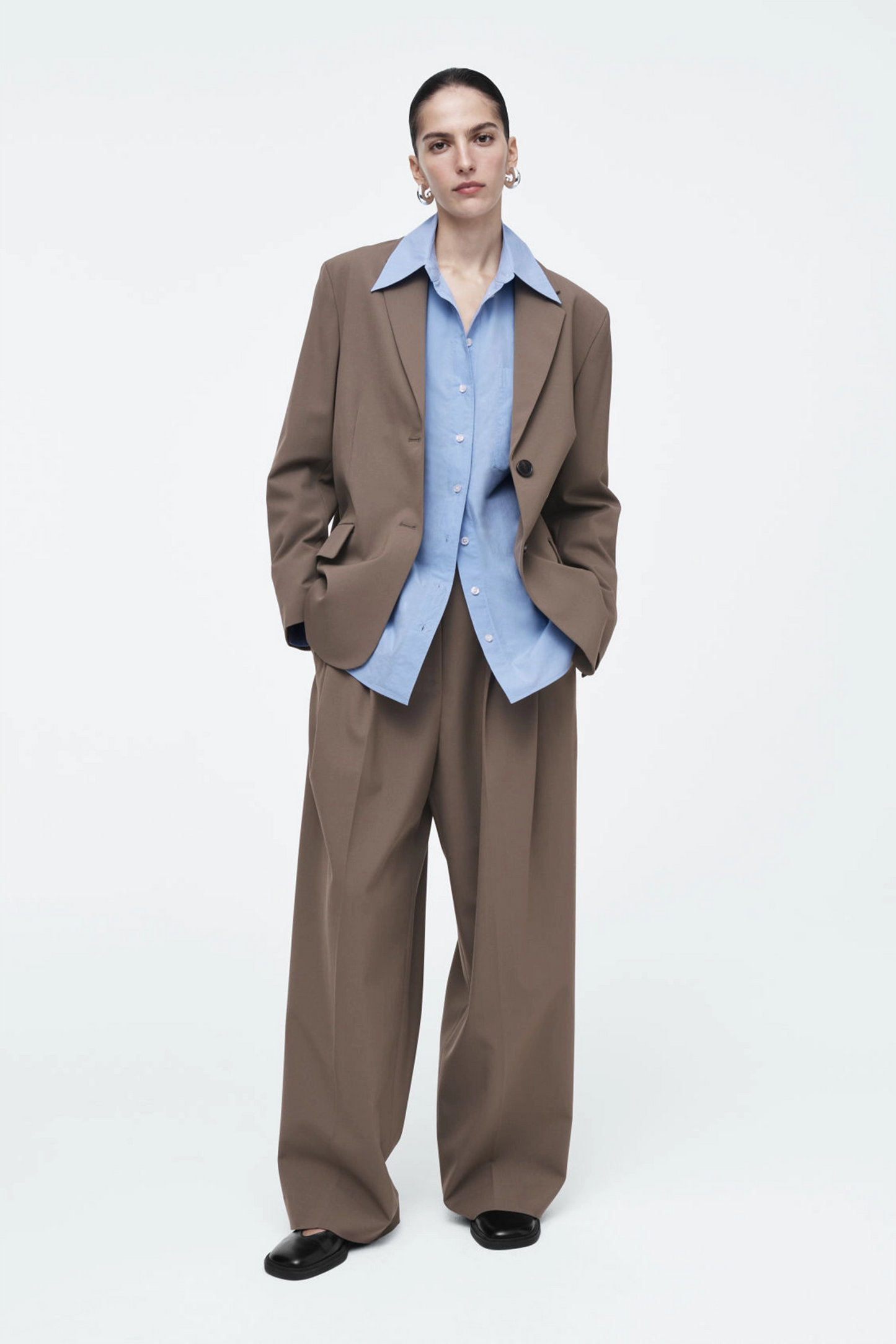 Relaxed Single-breasted Wool-Blend Blazer and Trousers