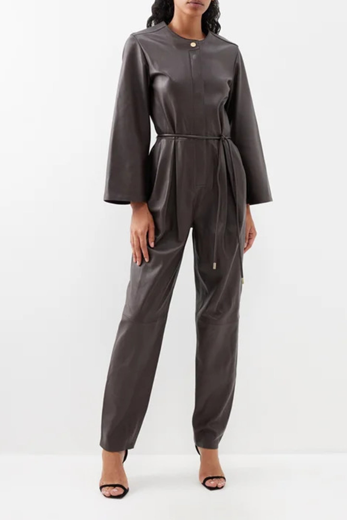 Luminosity leather jumpsuit