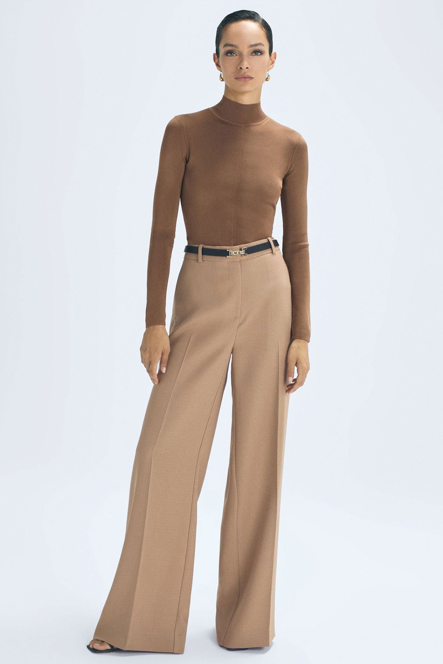 Kate Atelier Wool Wide Leg Trousers
