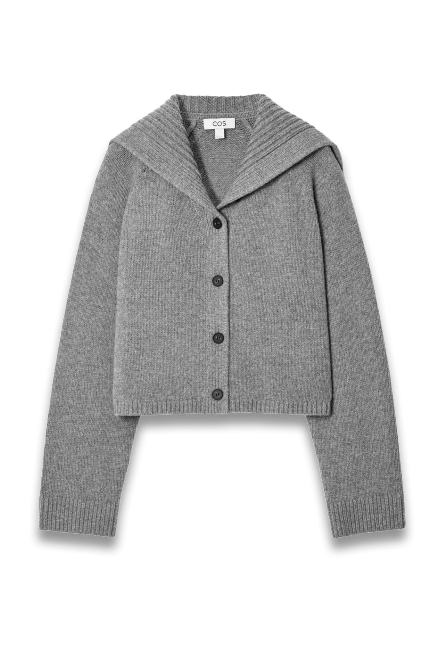 Sailor-Collar Wool Cardigan