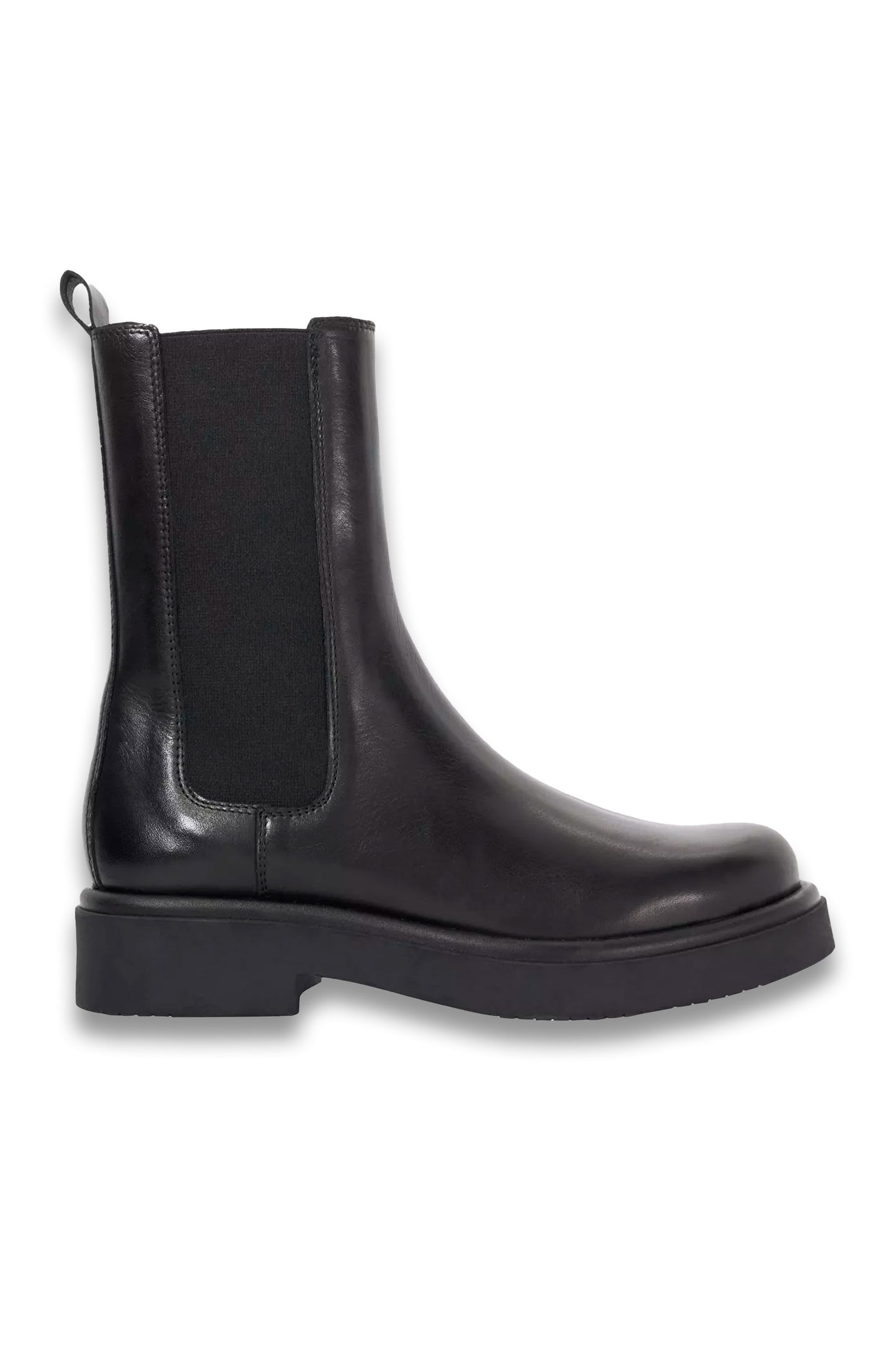 Palmo Chunky Leather Chelsea Boots, Black