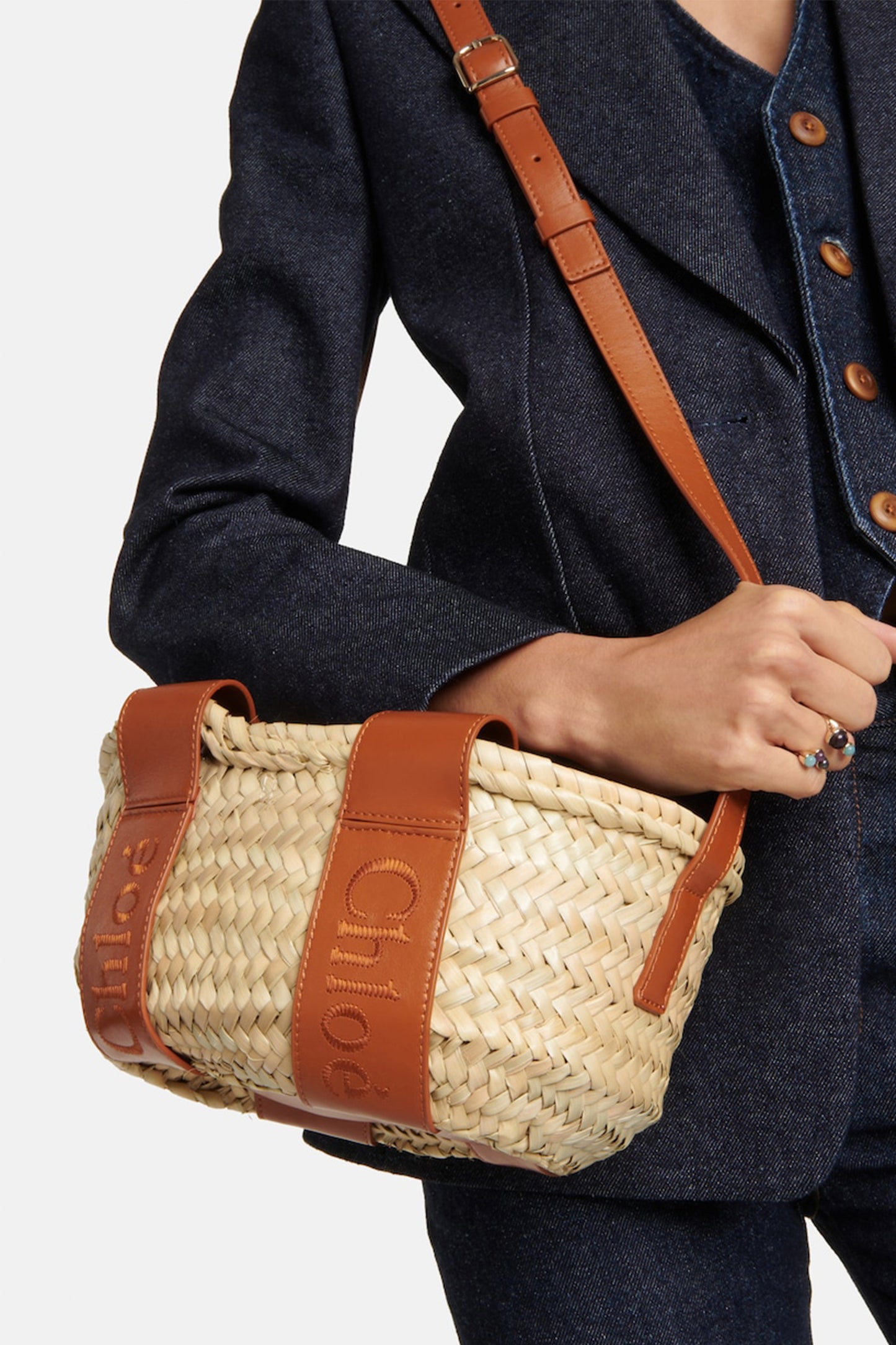 Sense Mini Raffia Tote Bag