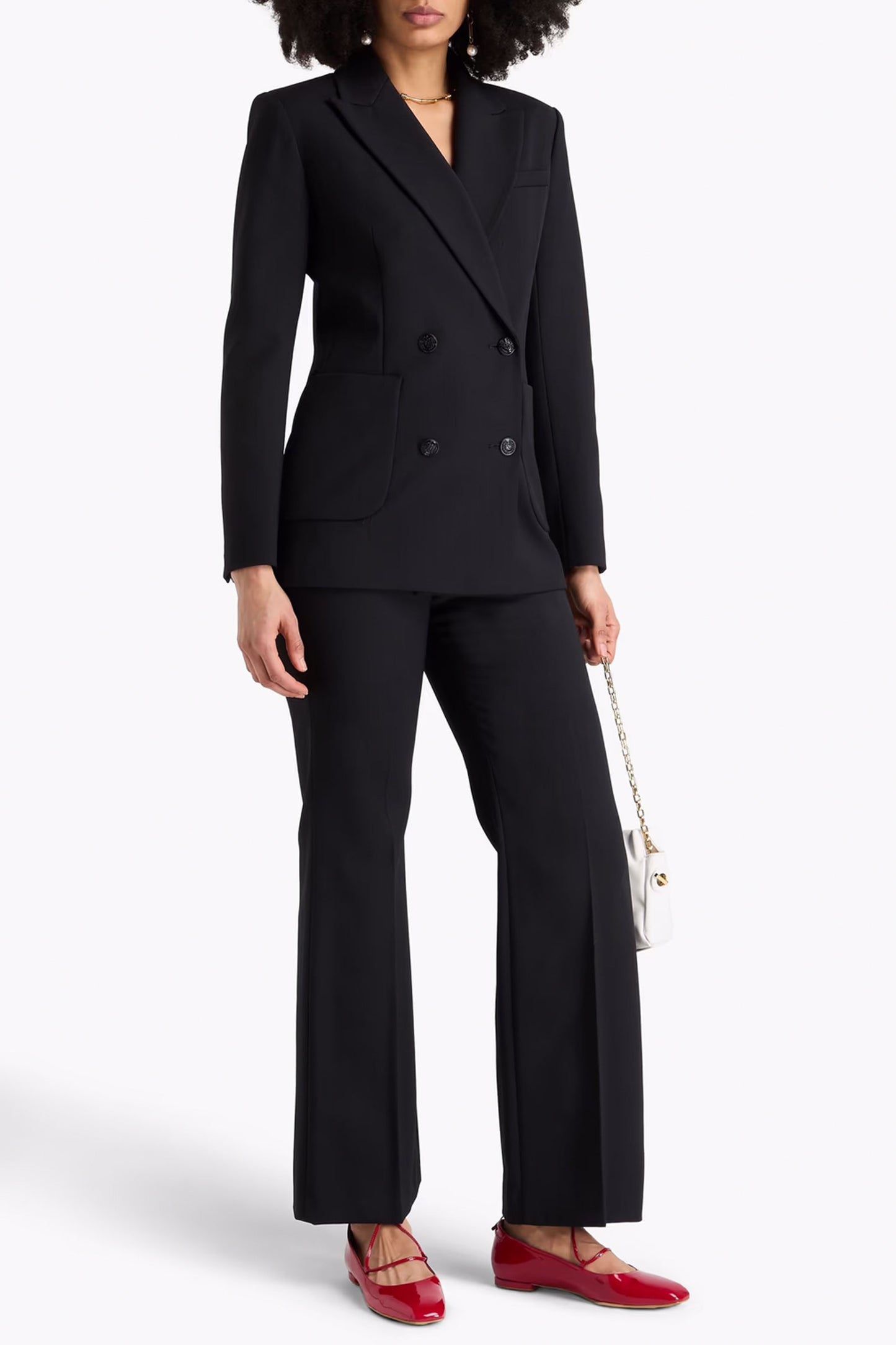 Virginia Double-Breasted Twill Blazer