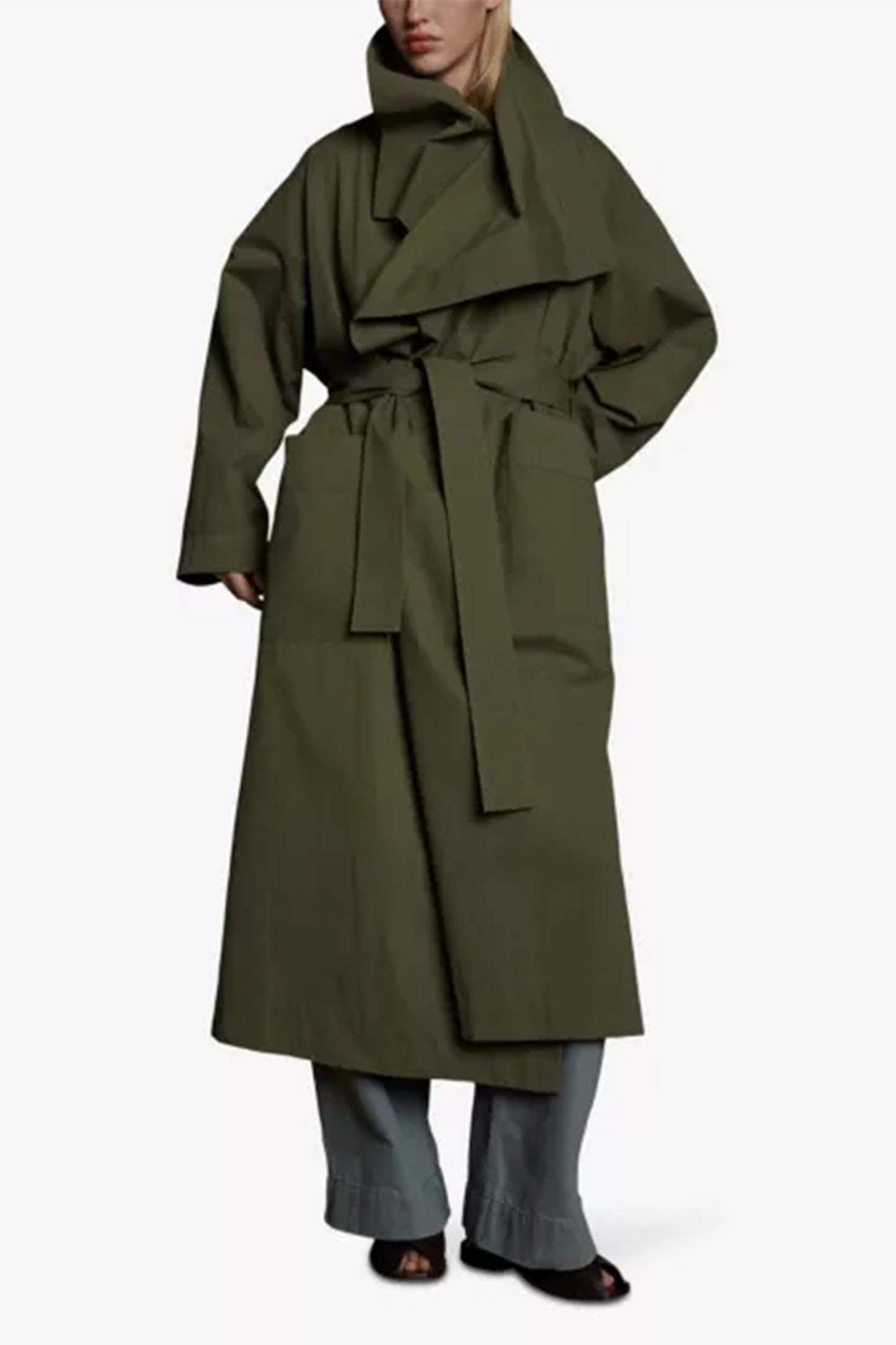 Albatros Wide-Collar Relaxed-Fit Cotton Coat