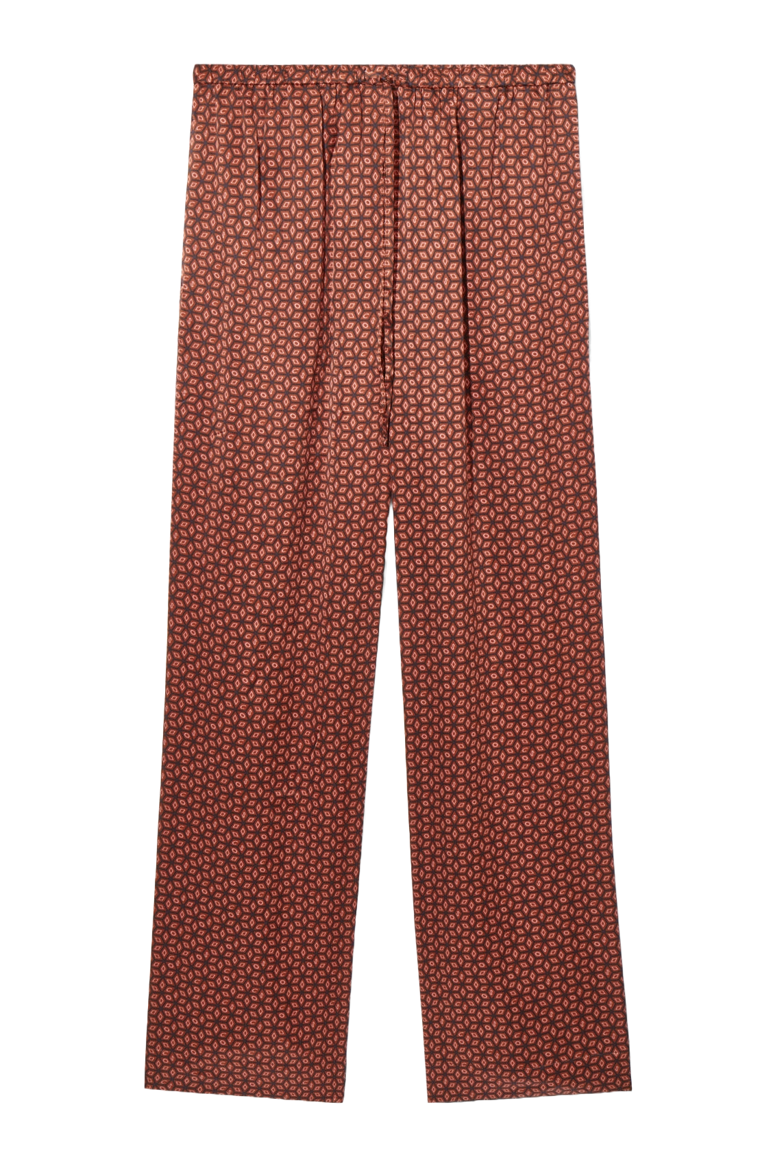 Printed Pure Silk Pyjama Trousers