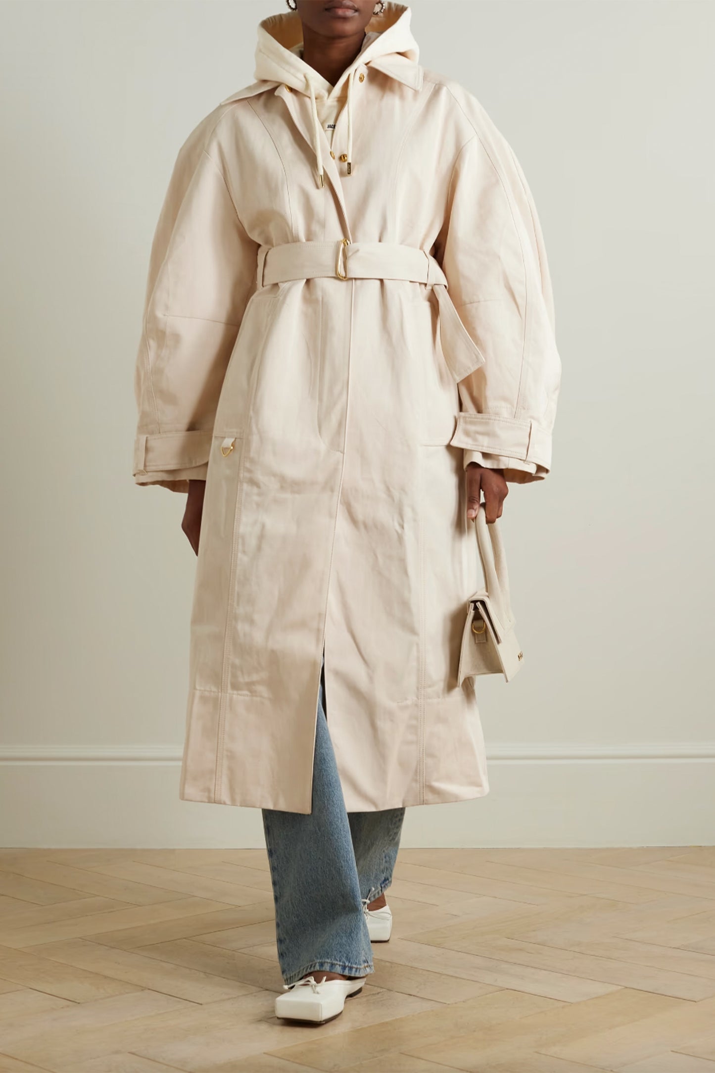 Le Trench Bari Belted Cotton And Linen-blend Trench Coat