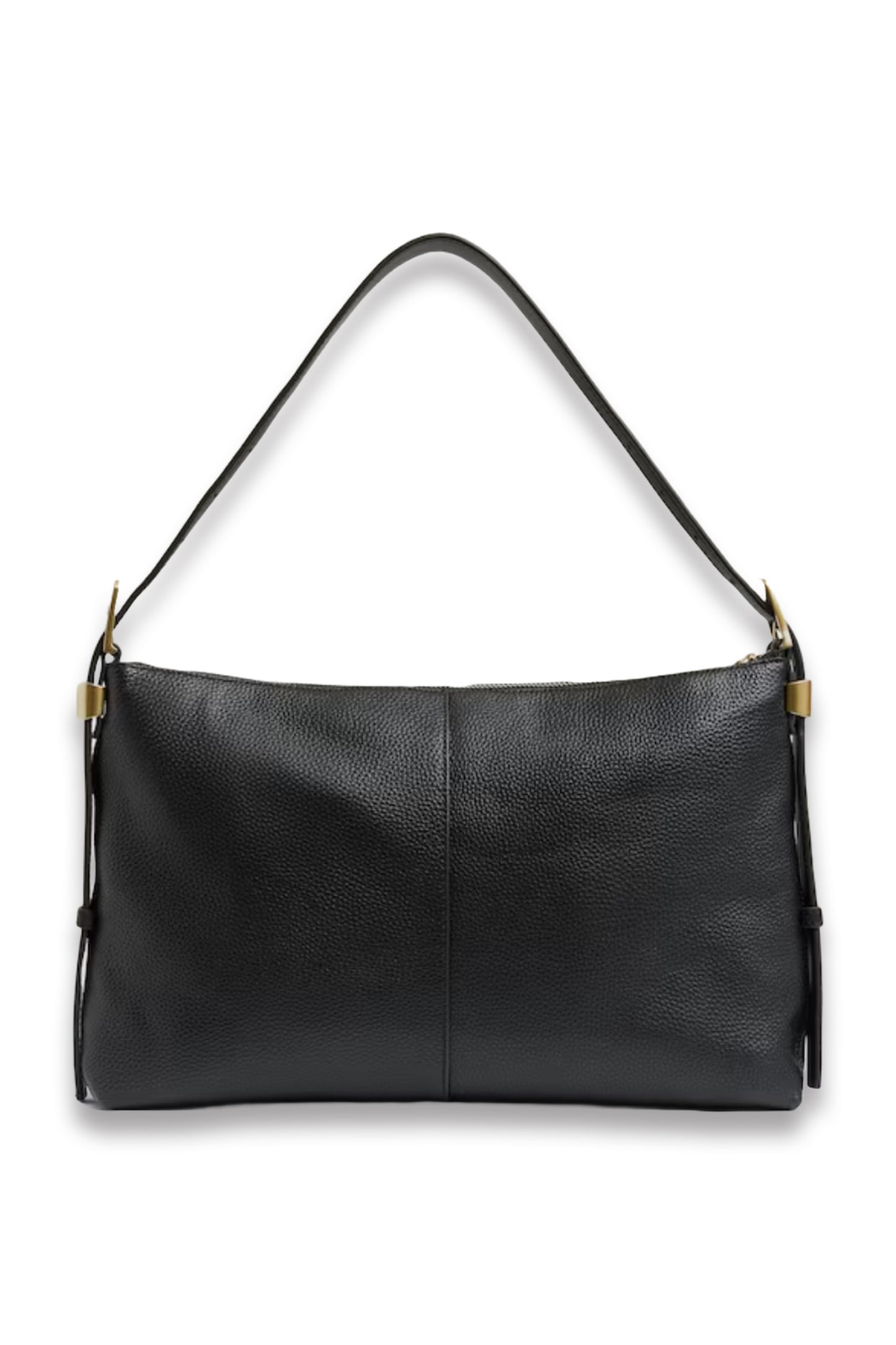 Vada Suede and Leather Shoulder Bag in Black