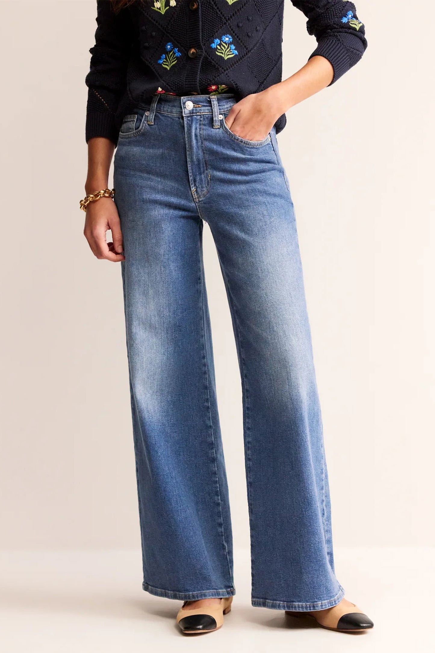 High Rise Wide Leg Jeans