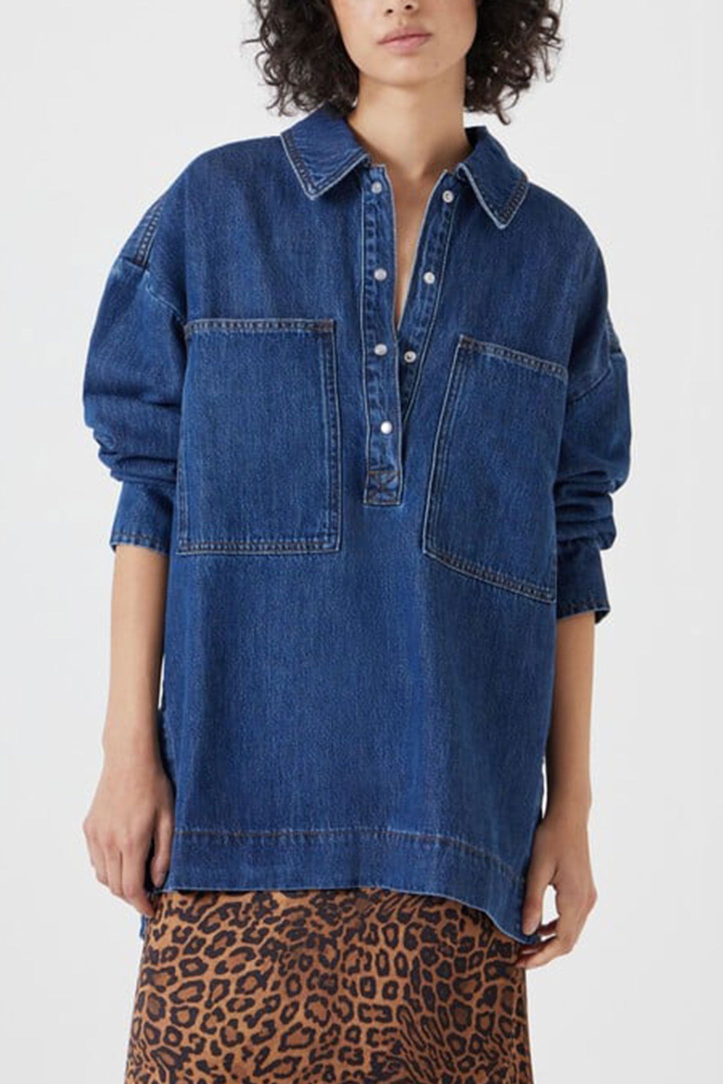 Denim Pullover Shirt