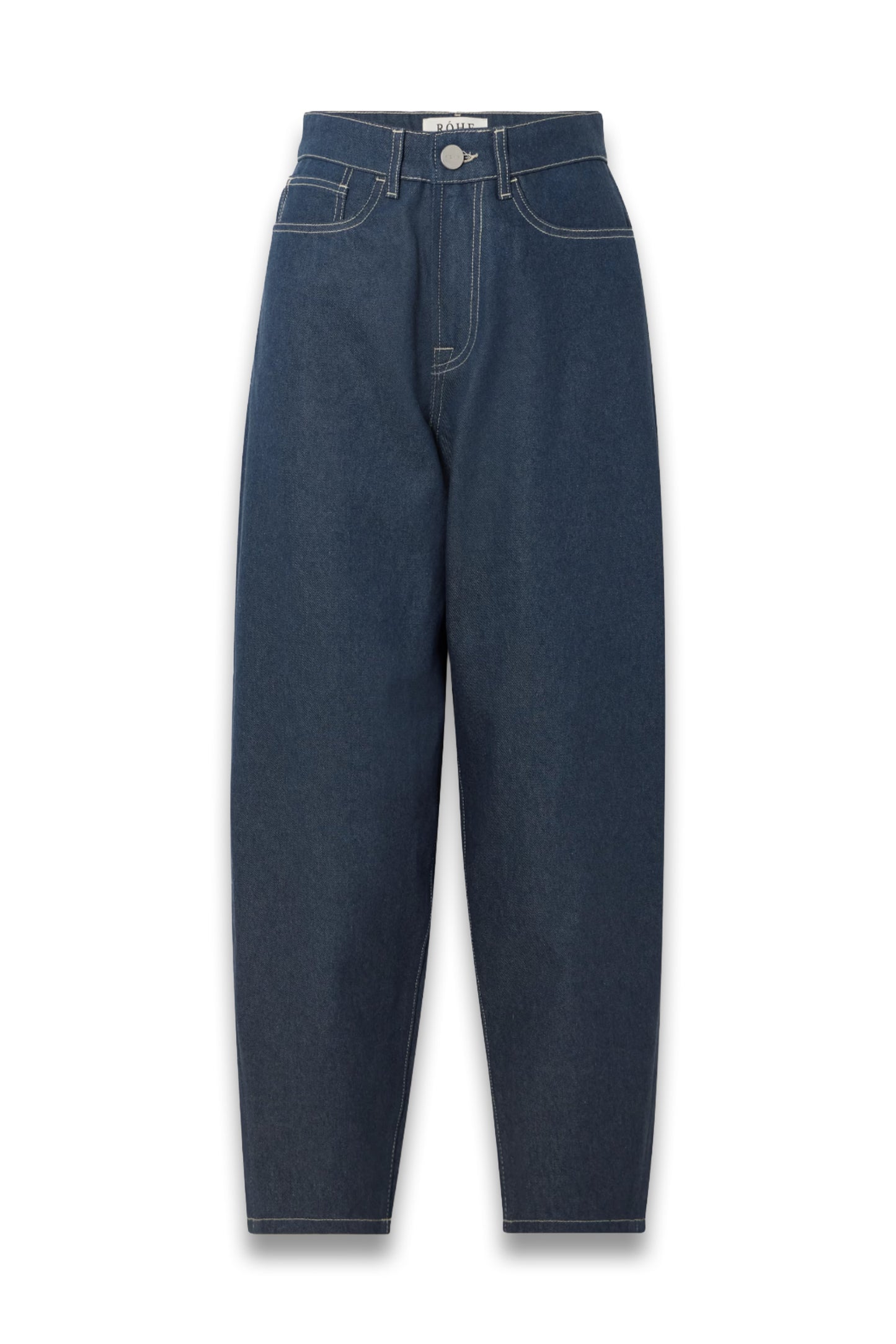 High-rise Barrel-leg Jeans