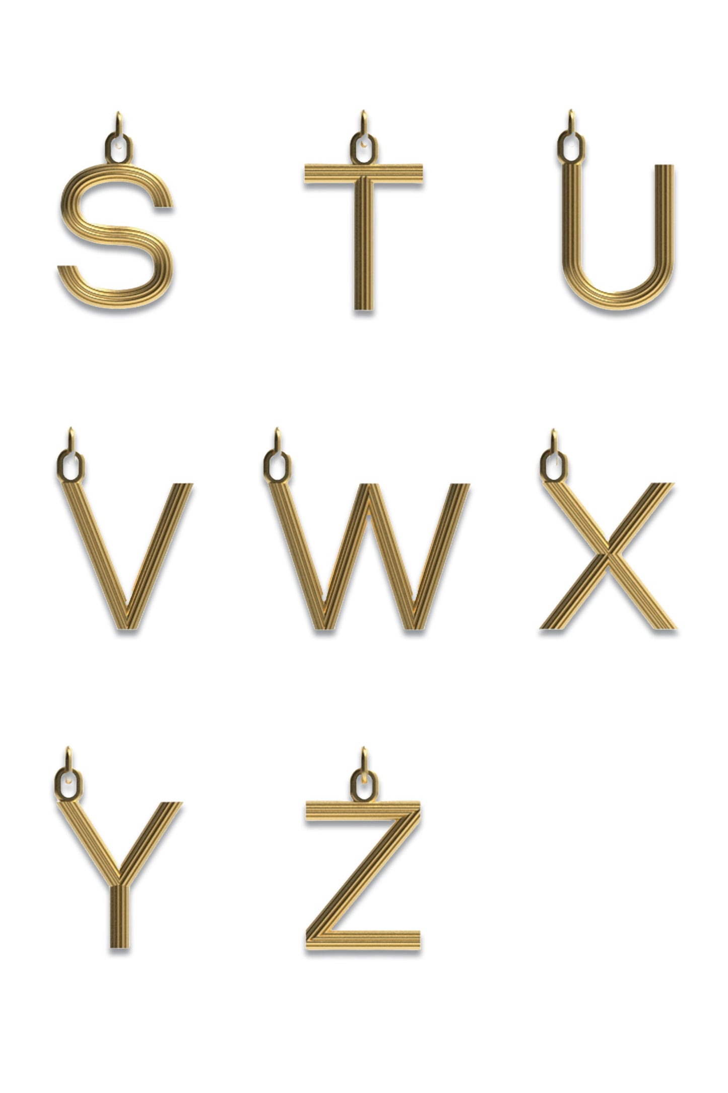 Large Gold Alphabet Charm