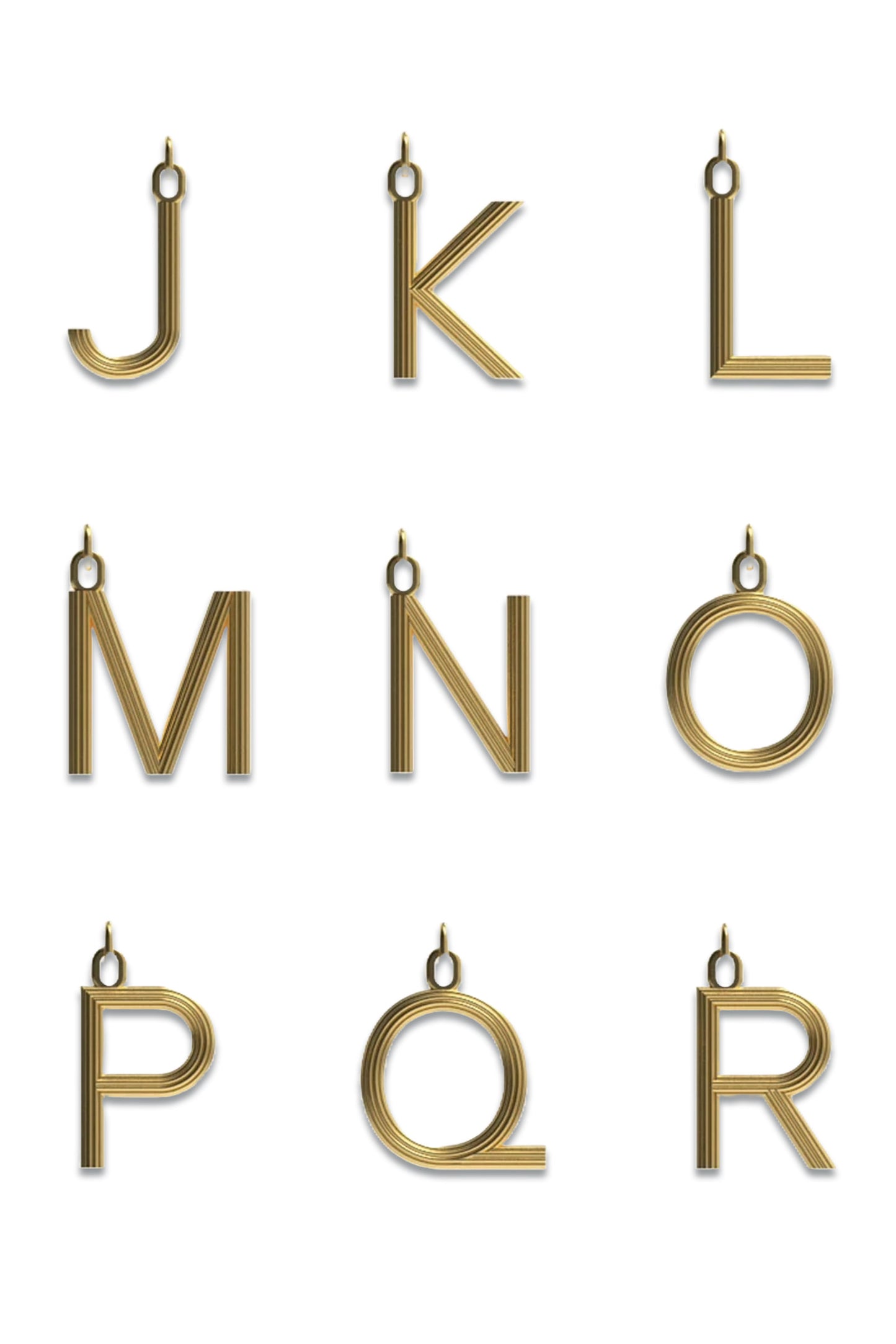 Large Gold Alphabet Charm