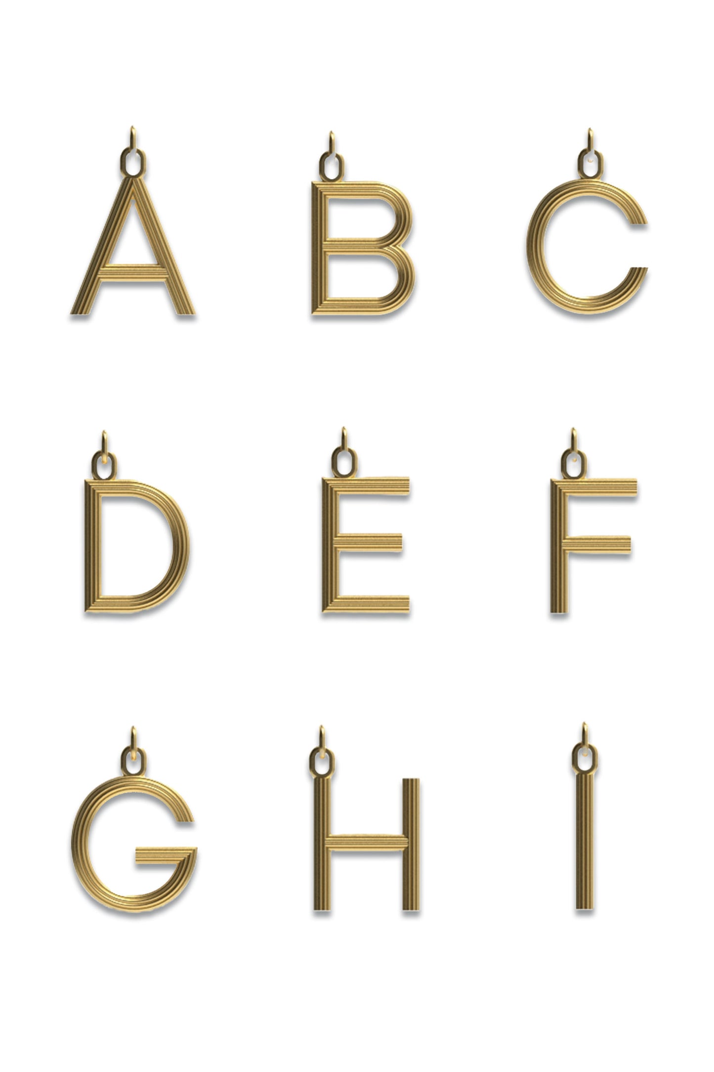 Large Gold Alphabet Charm