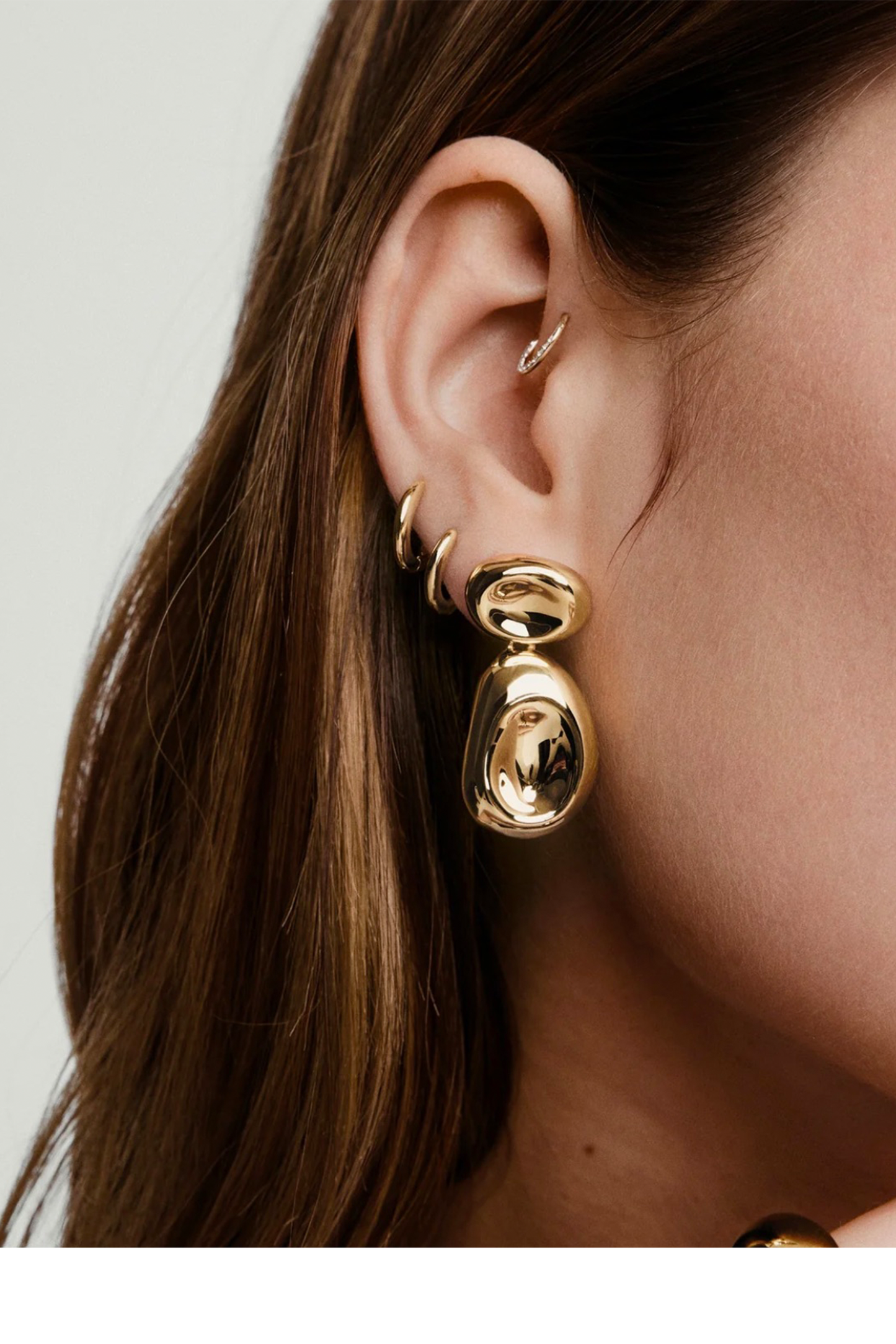 Organic Dôme Mixed Pebble Earrings