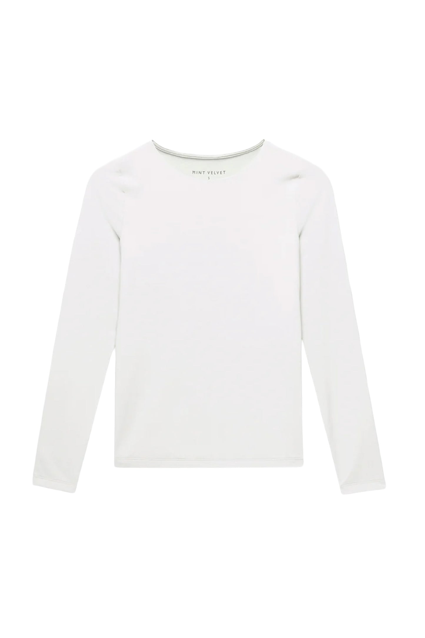 White Long Sleeve Layering Top