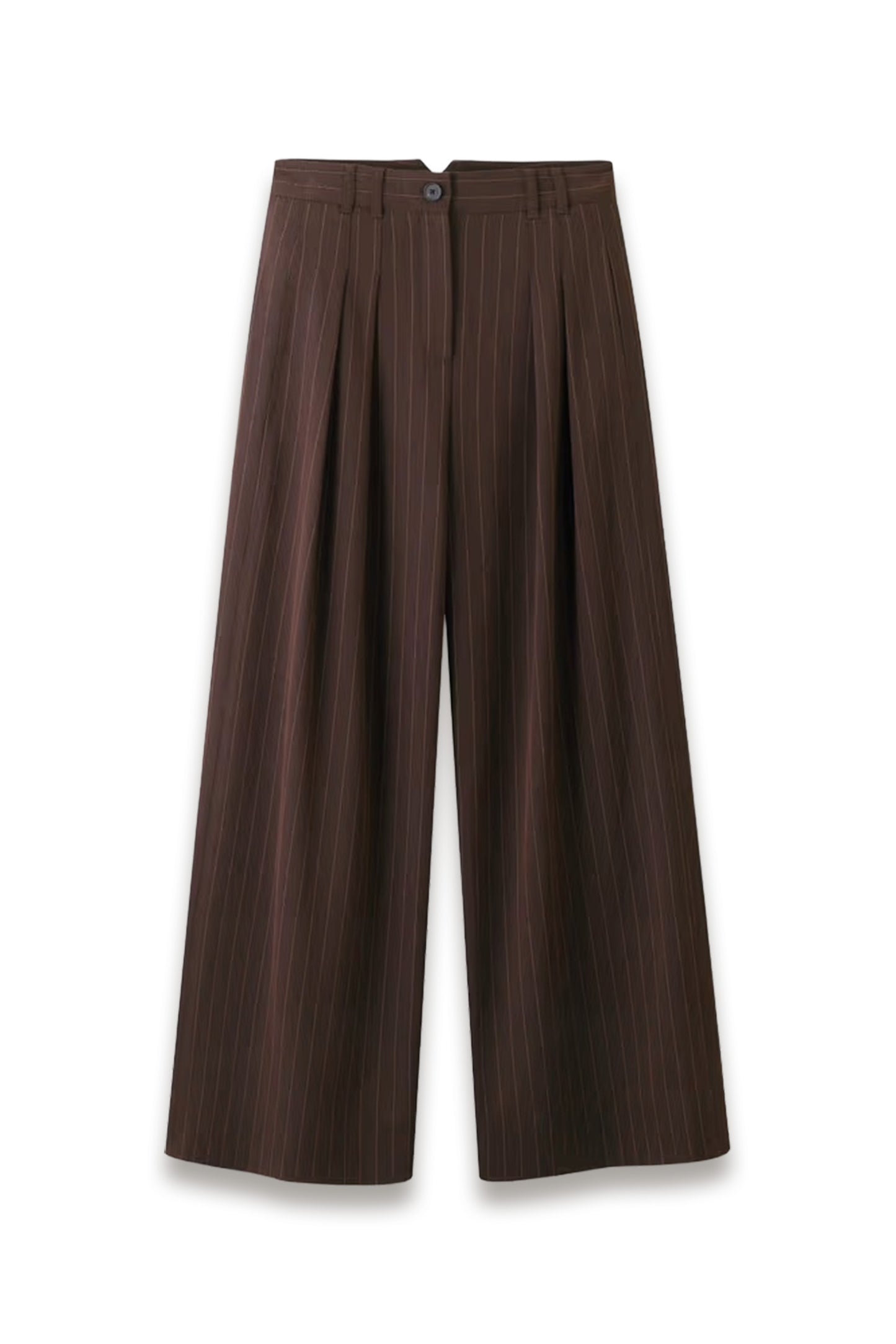 Pinstripe Wide-Leg Trouser
