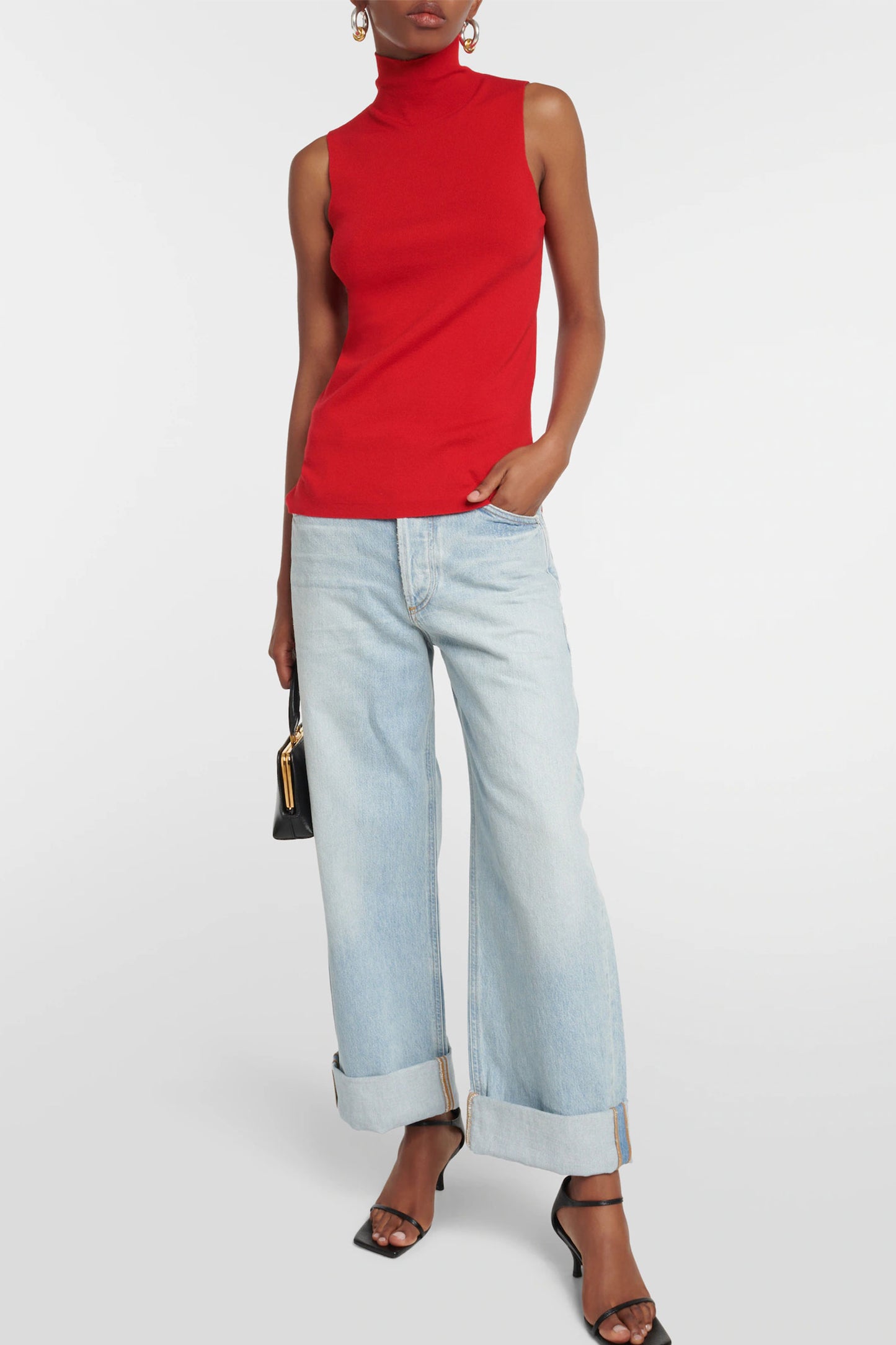 Merino Elegance Turtleneck Wool-blend Top