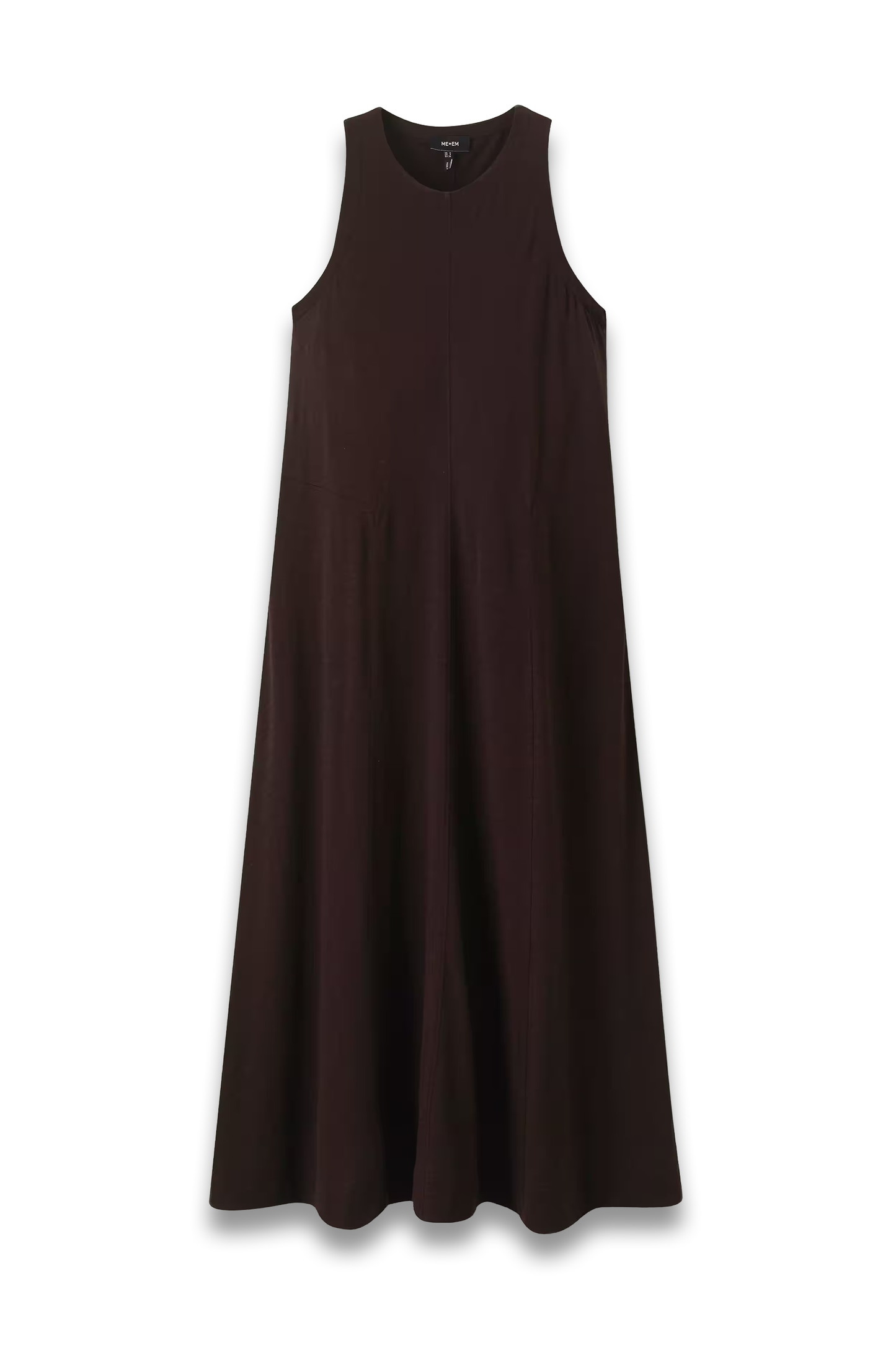 Flared Slub Jersey Maxi Dress