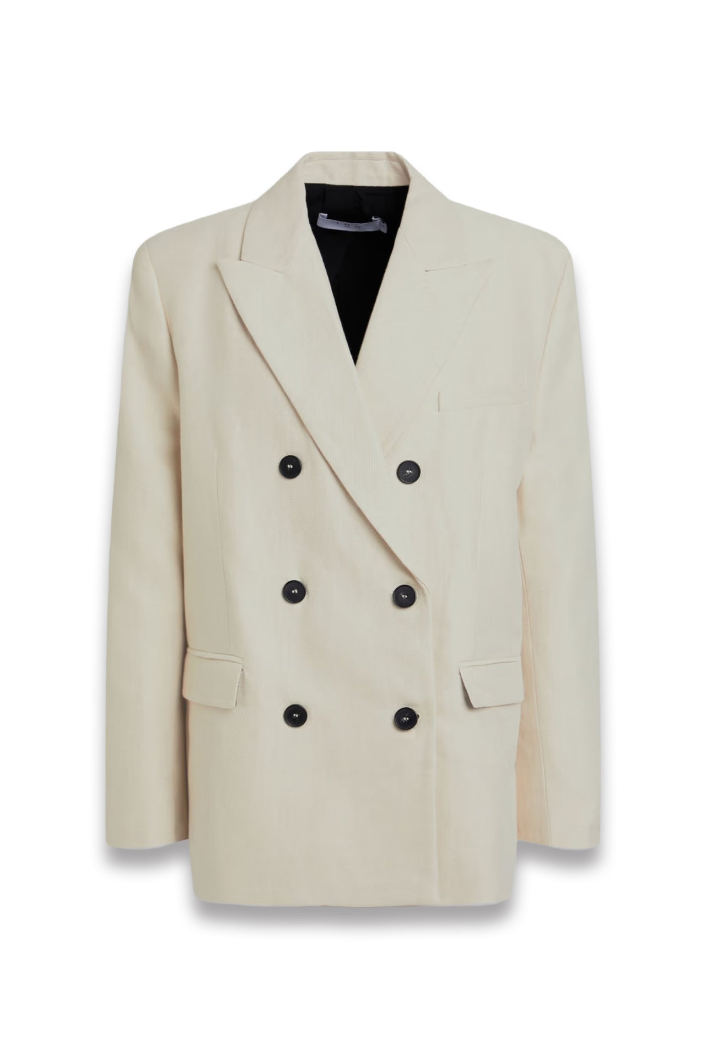 Clea Double-Breasted Cotton and Linen-Blend Gabardine Blazer