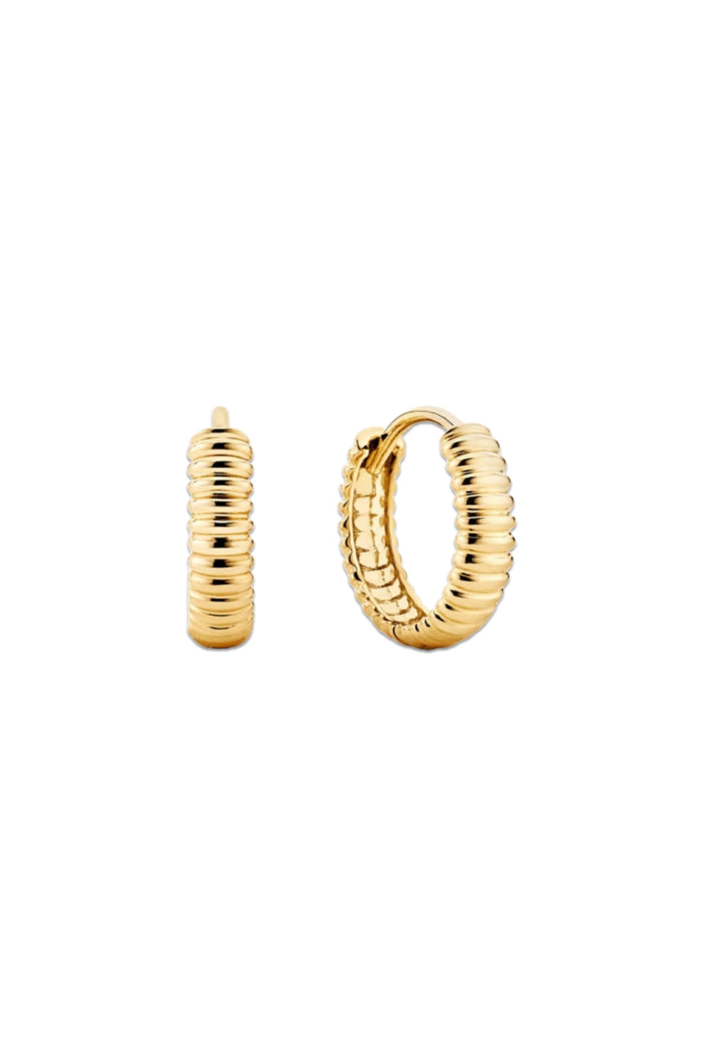 Bold Texture Huggie Hoops