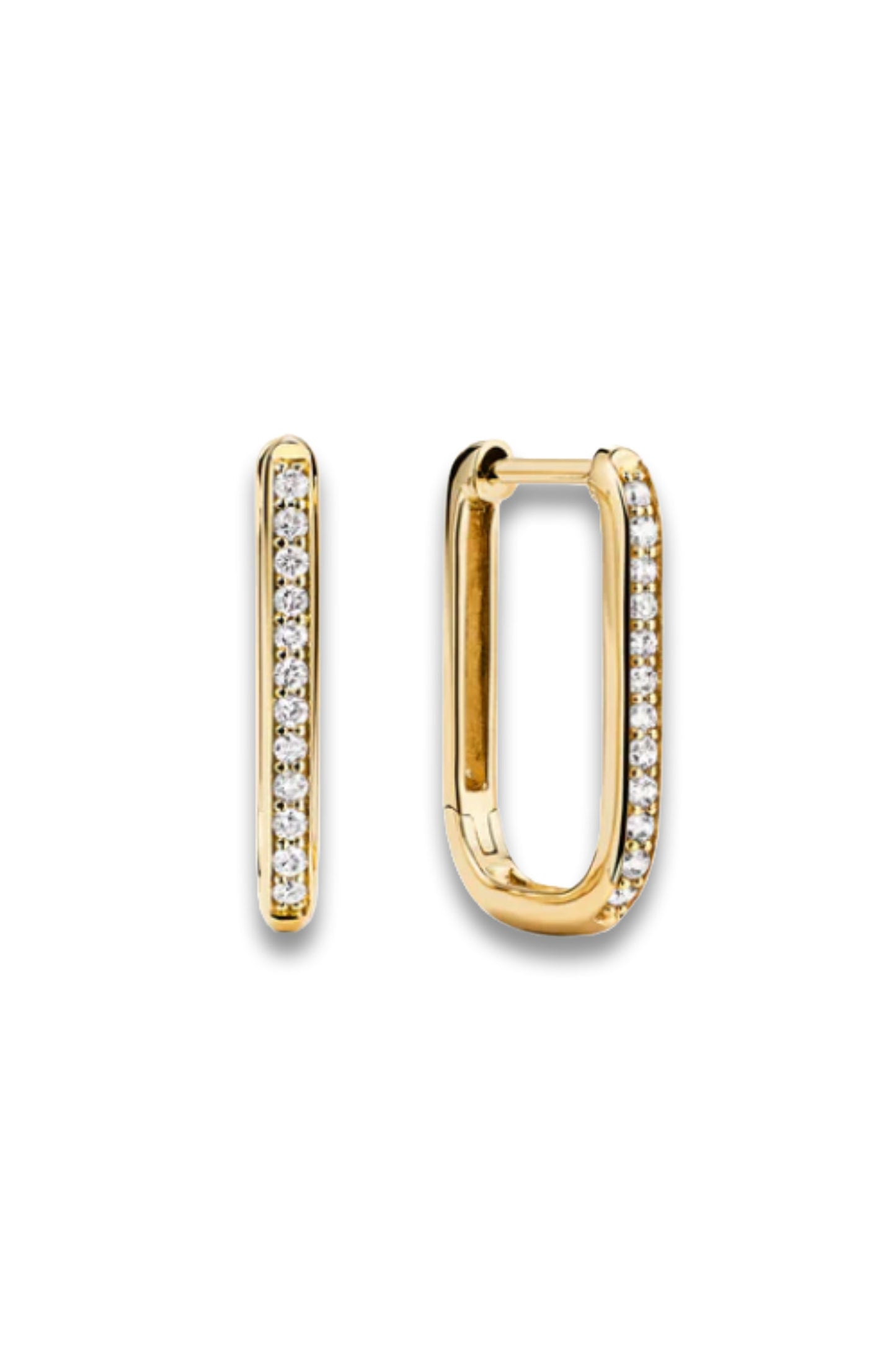 Pavé Diamond Small U Hoops