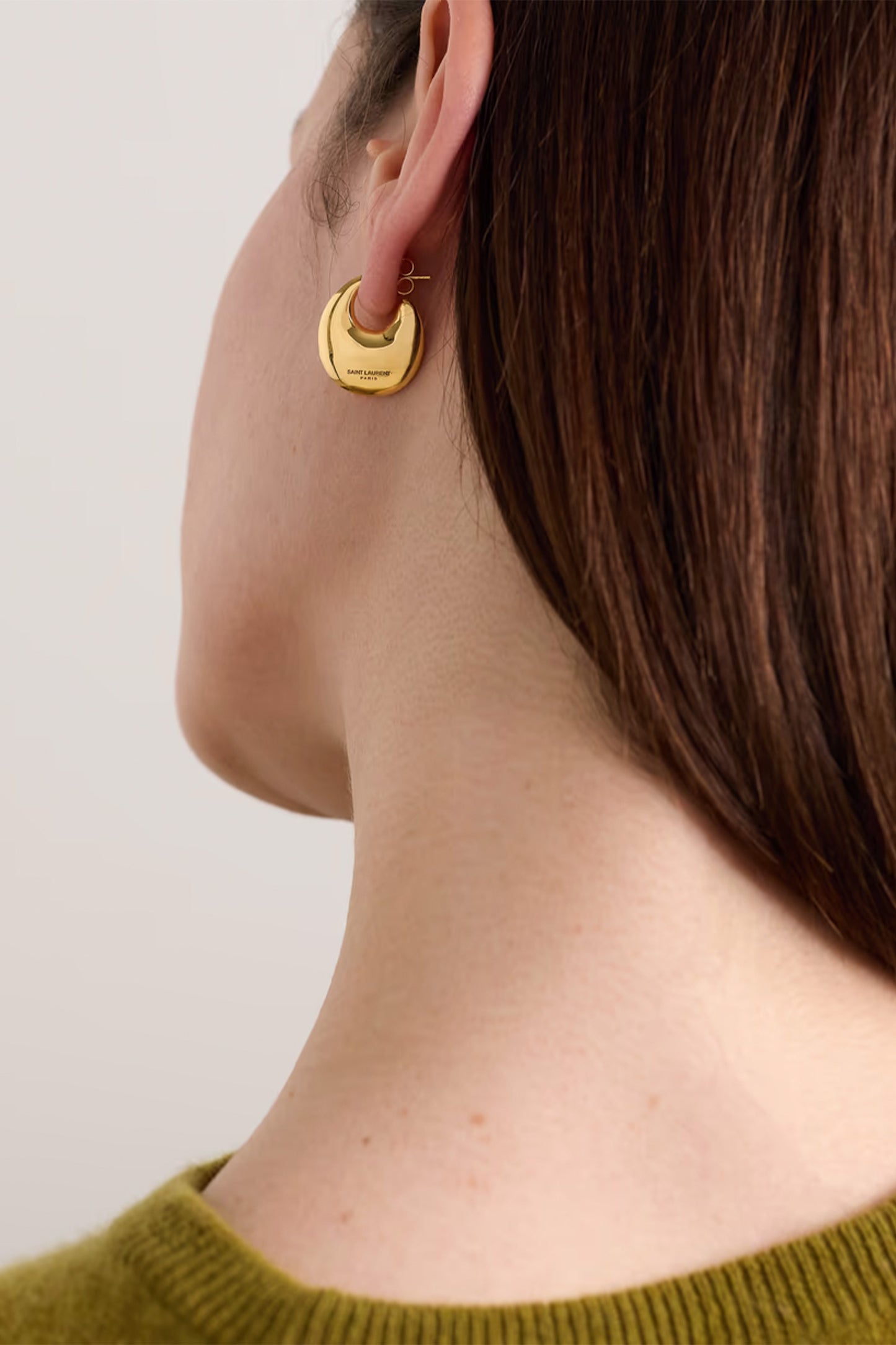 Gold-tone hoop earrings