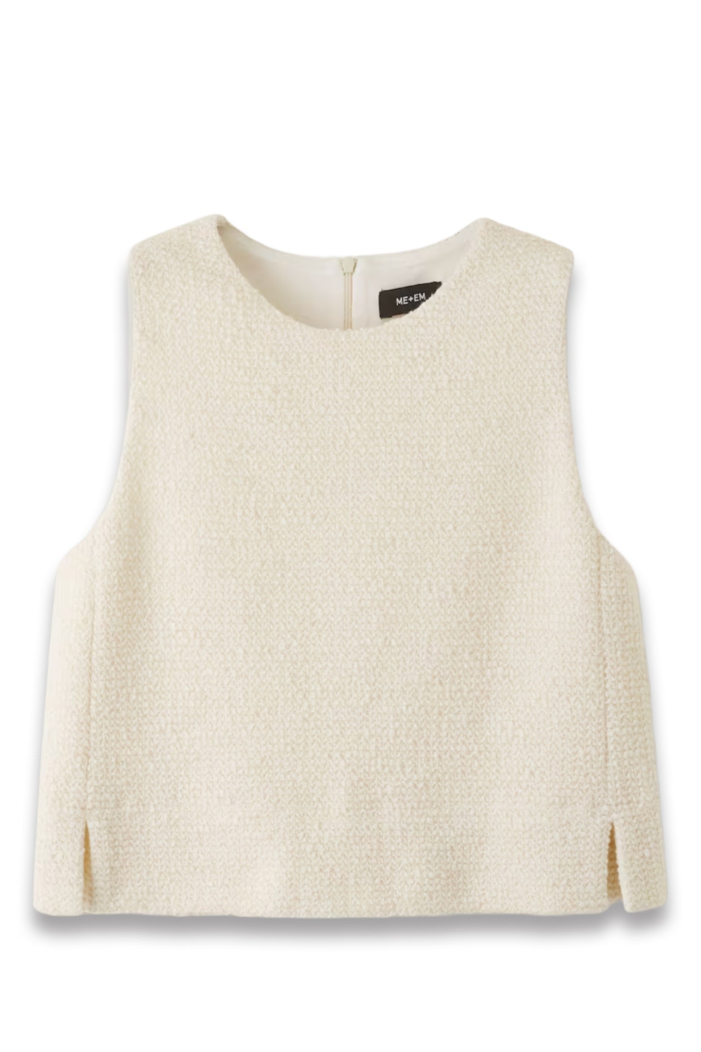 Bouclè Textured Crop Top