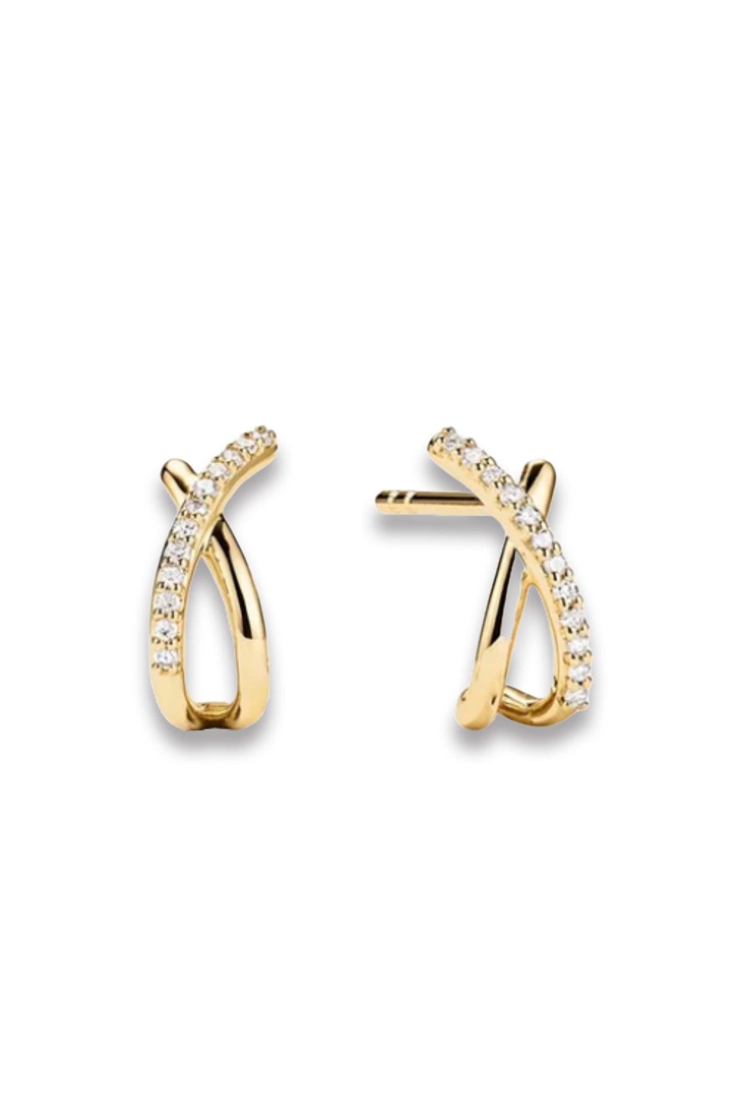 Pavé Diamond X Studs