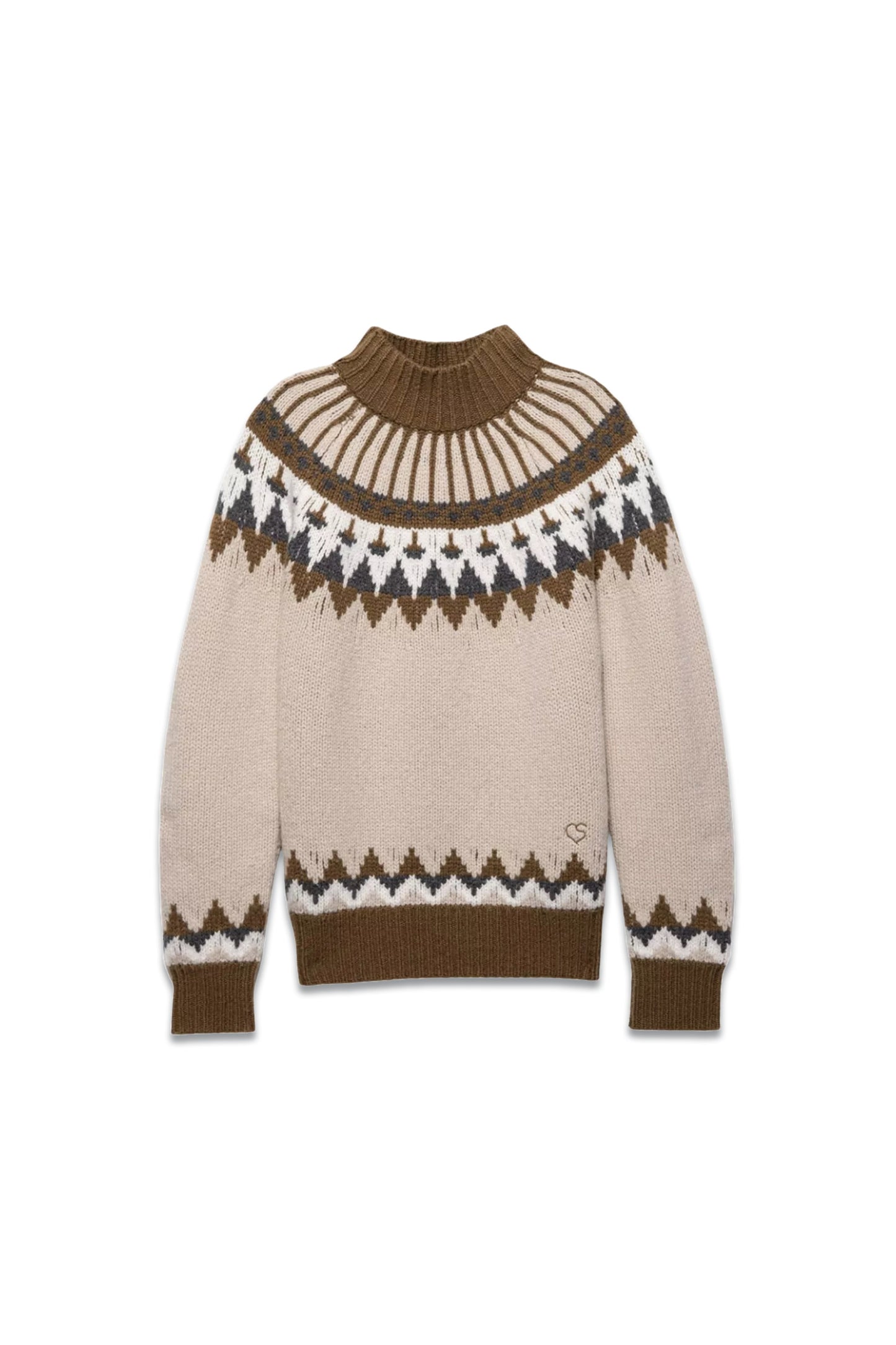 Frame X Claudia Schiffer Fair Isle Merino Sweater