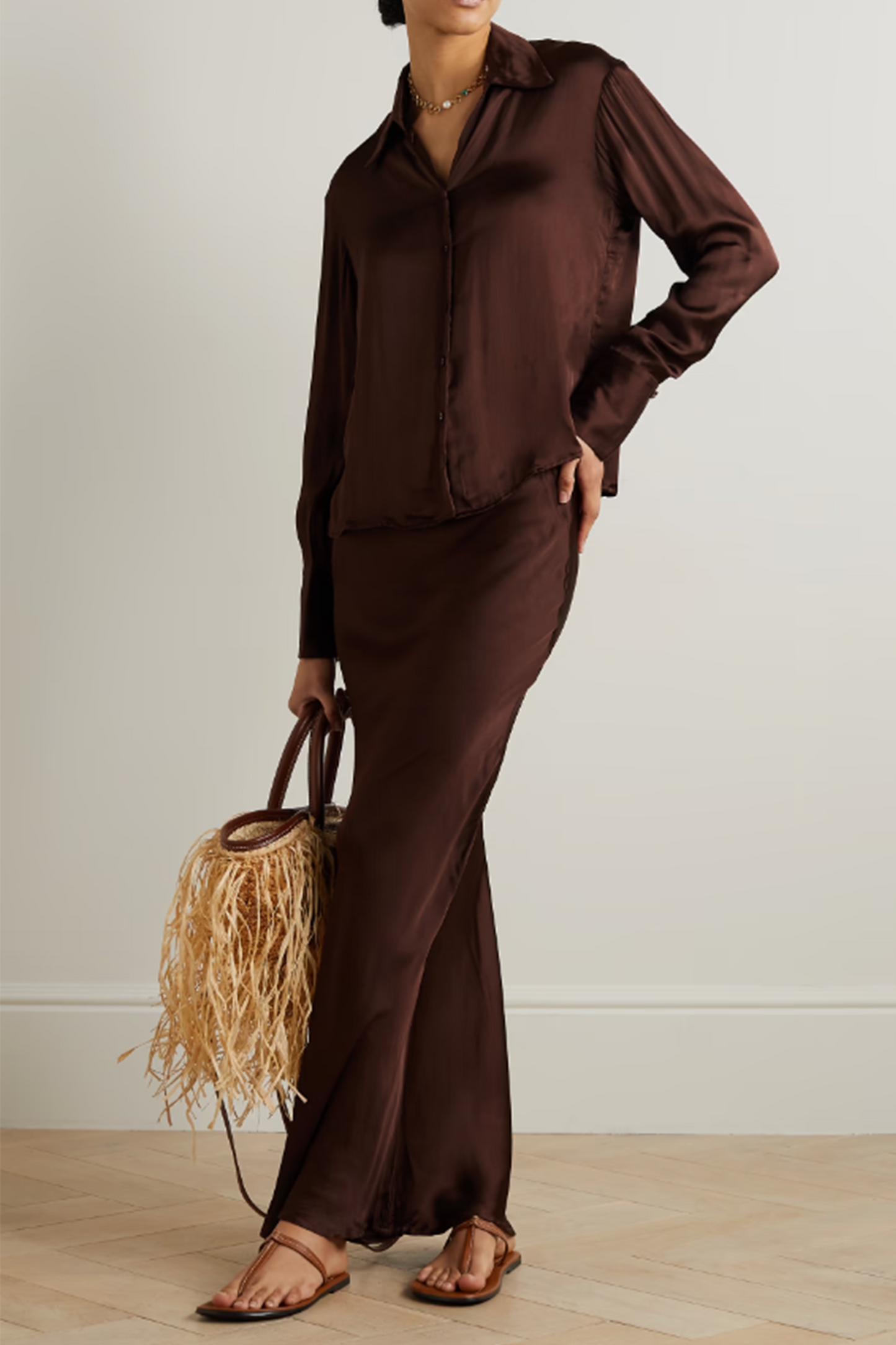 + NET SUSTAIN Ancora Lenzing™ Ecovero™-Satin Maxi Skirt