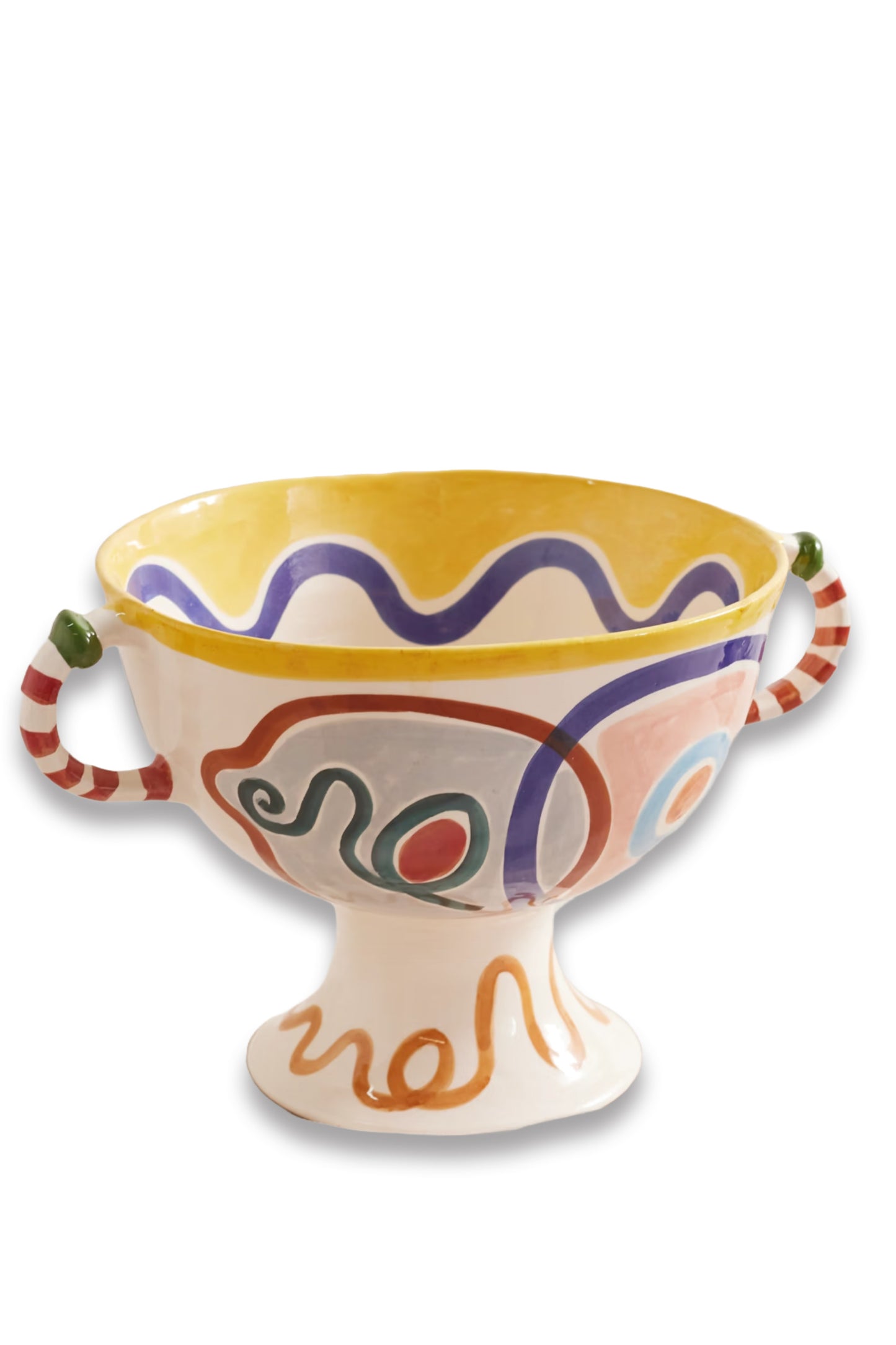 Rhidaa Painted Terracotta Fruit Bowl