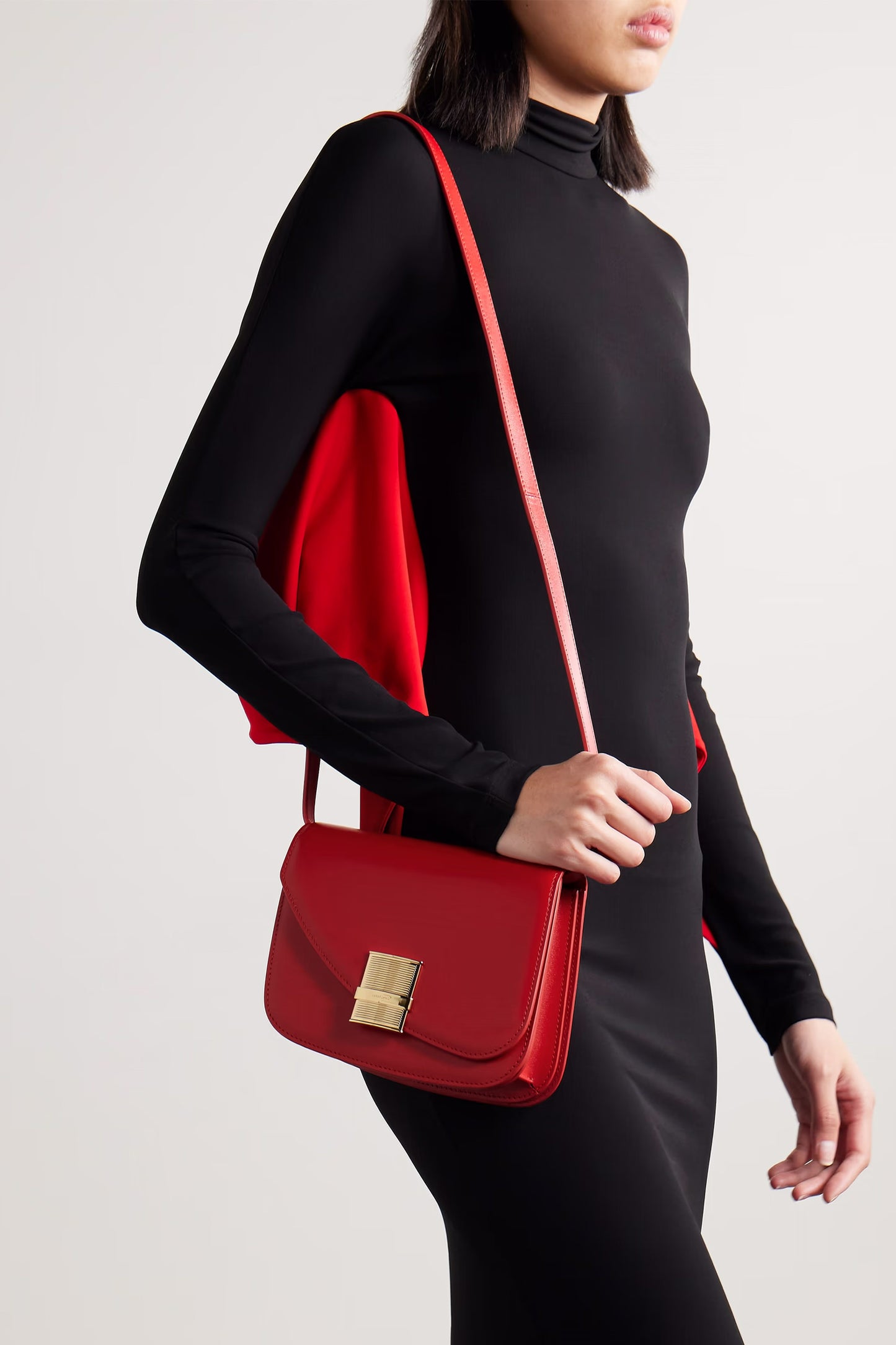 Fiamma Embellished Leather Shoulder Bag