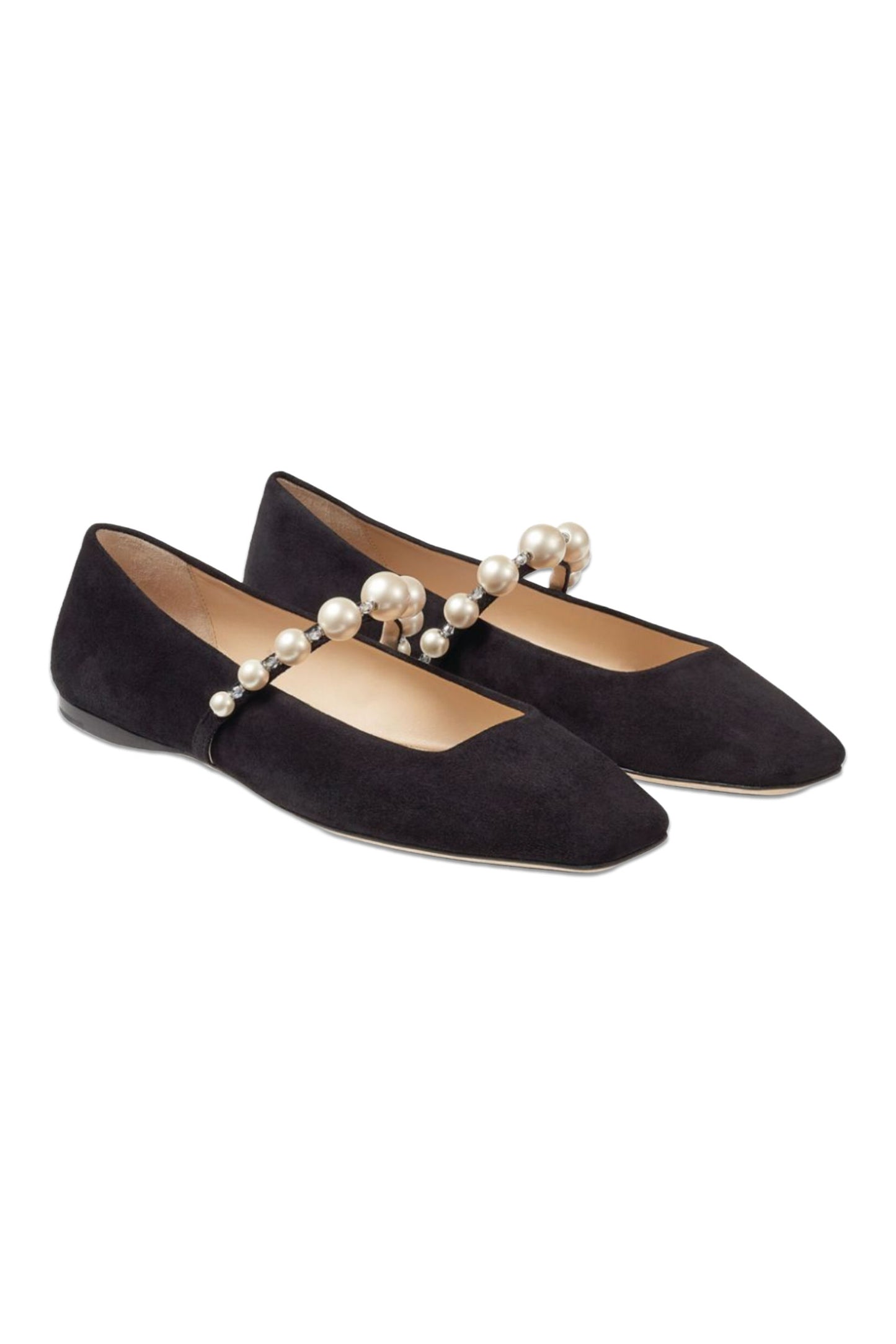 Ade Embellished Suede Ballerina Flats