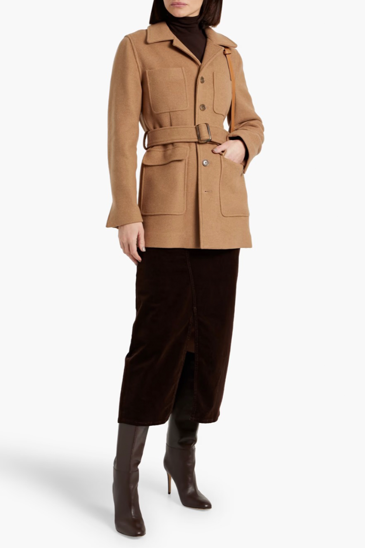 Melton Belted Felt Jacket