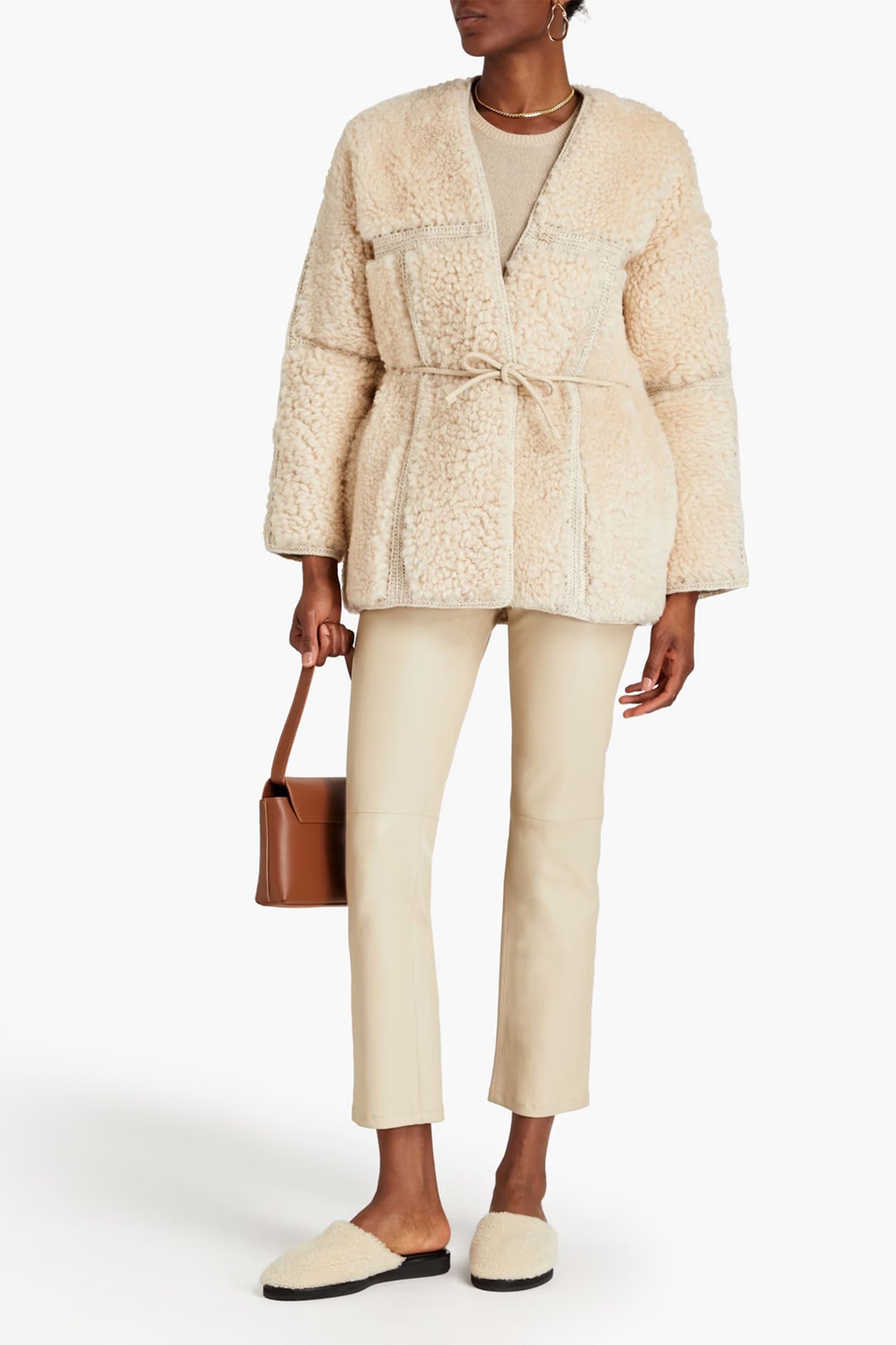 Belted Shearling Jacket