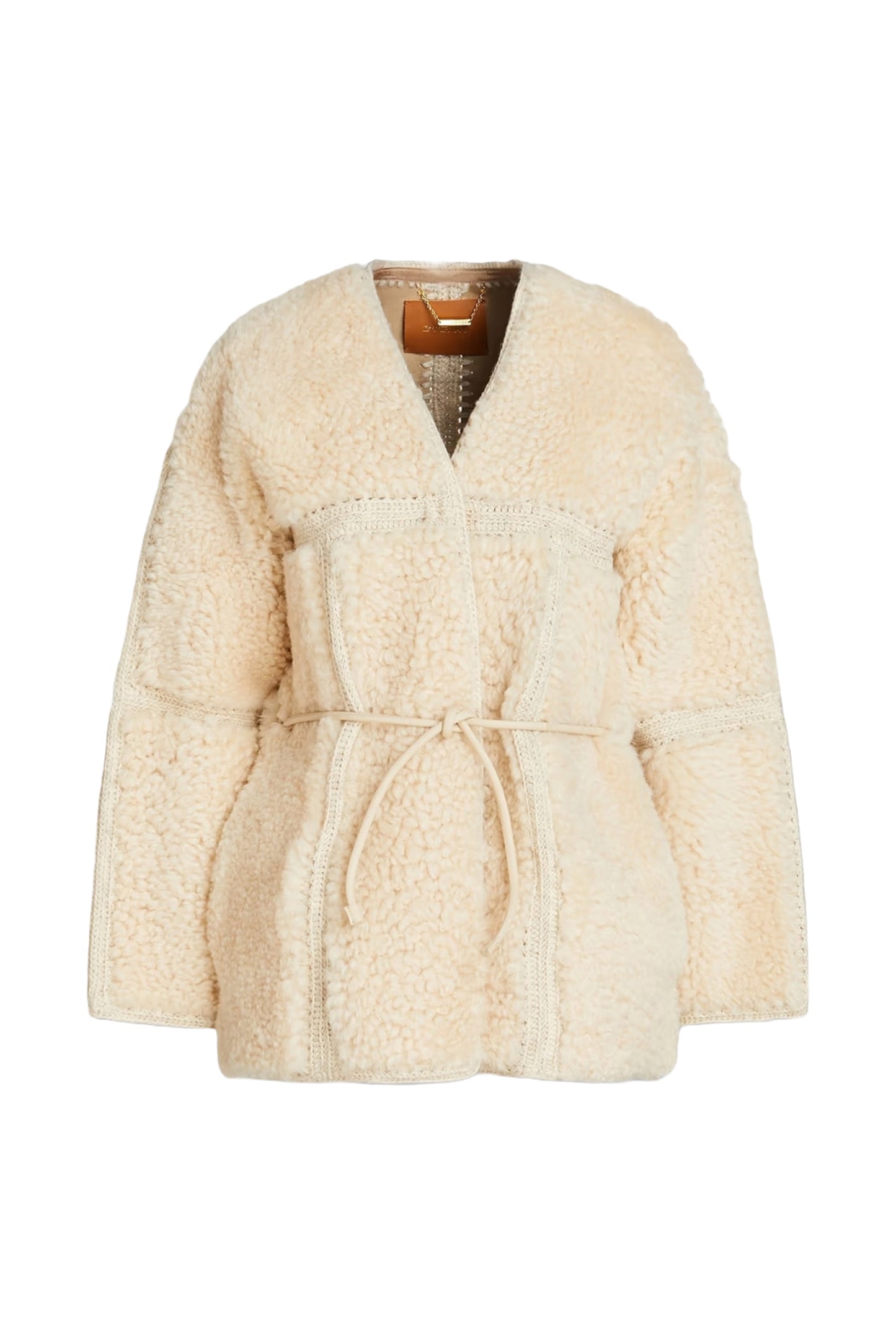 Belted Shearling Jacket