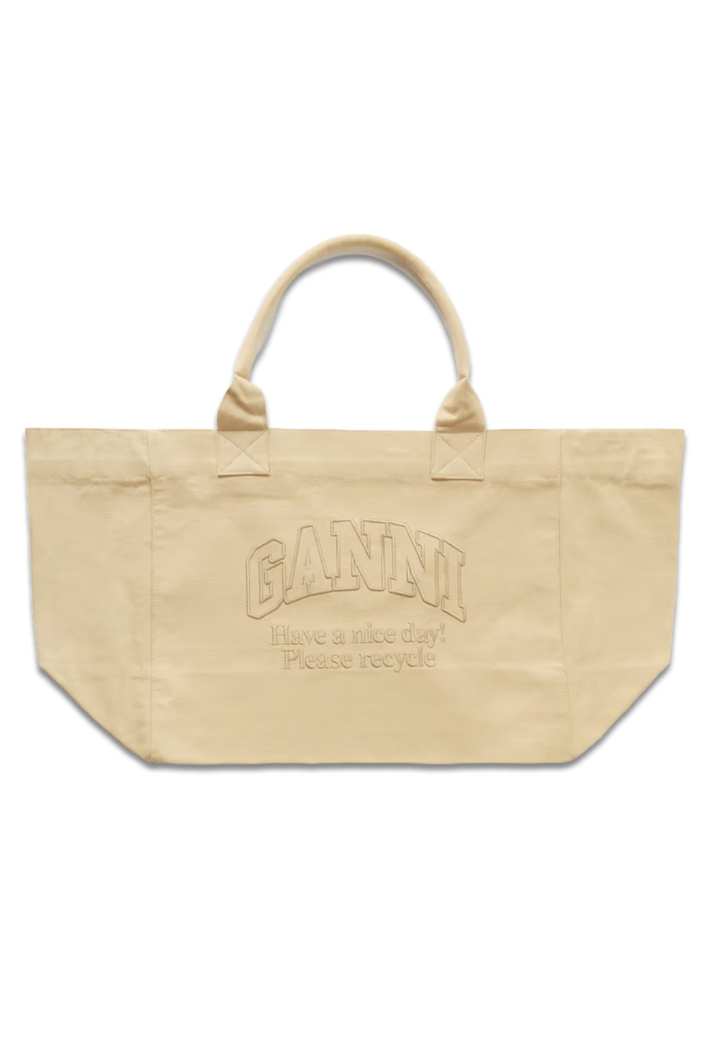 + NET SUSTAIN Shopper XXL Embroidered Recycled-Cotton Canvas Tote