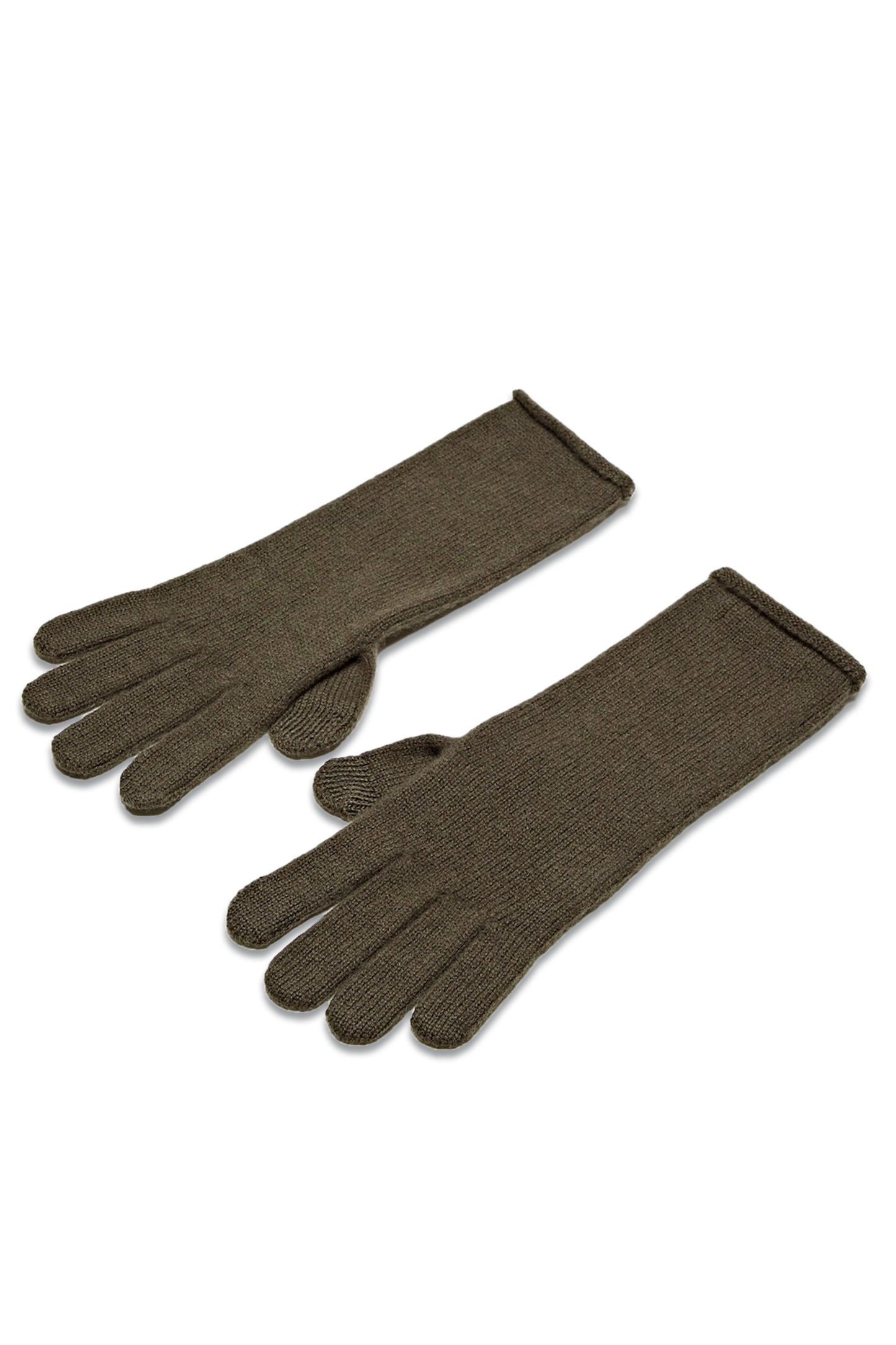 Wool And Cashmere Blend Fine Knit Gloves