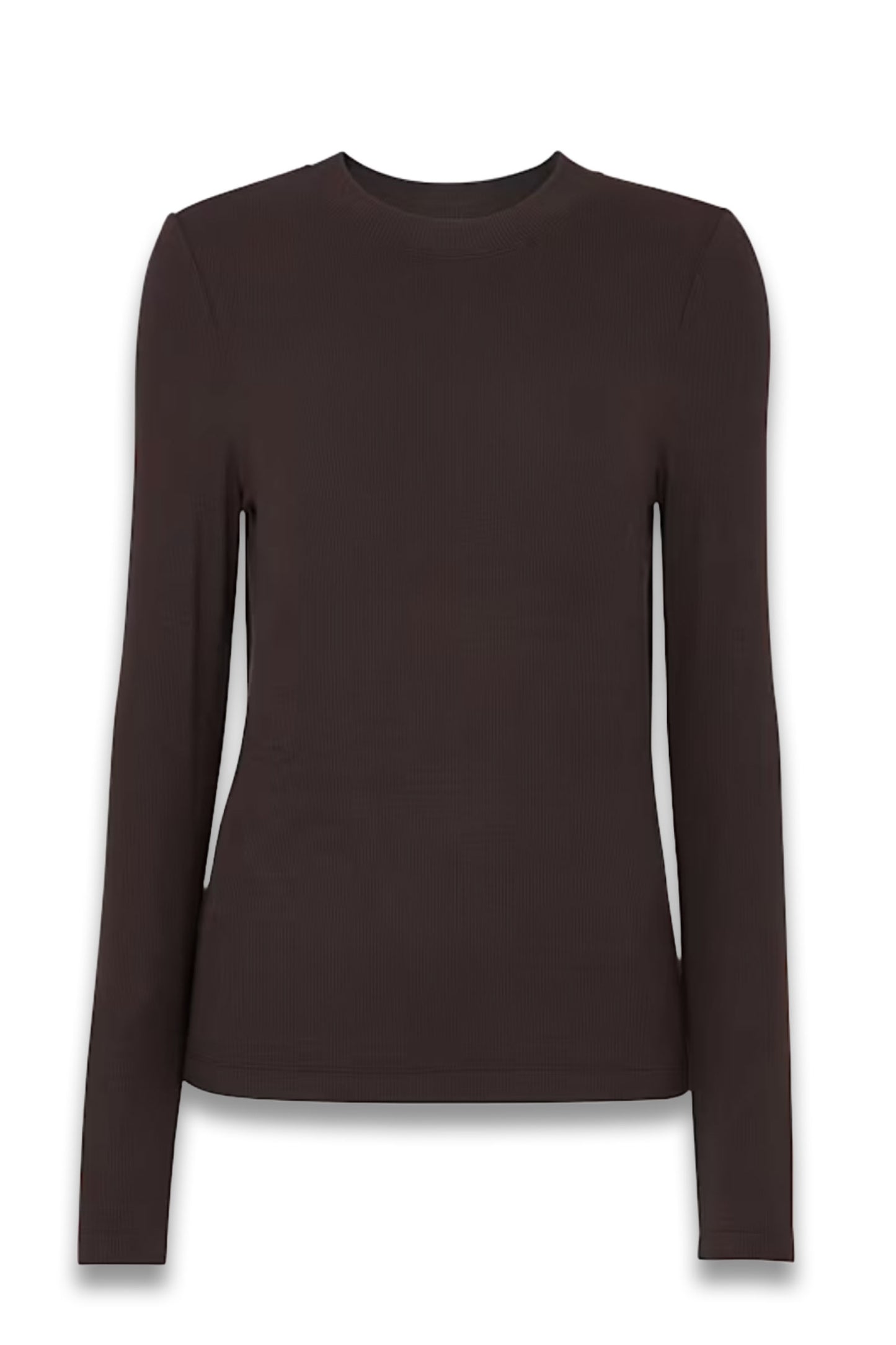 Brown Essential Ribbed Crew