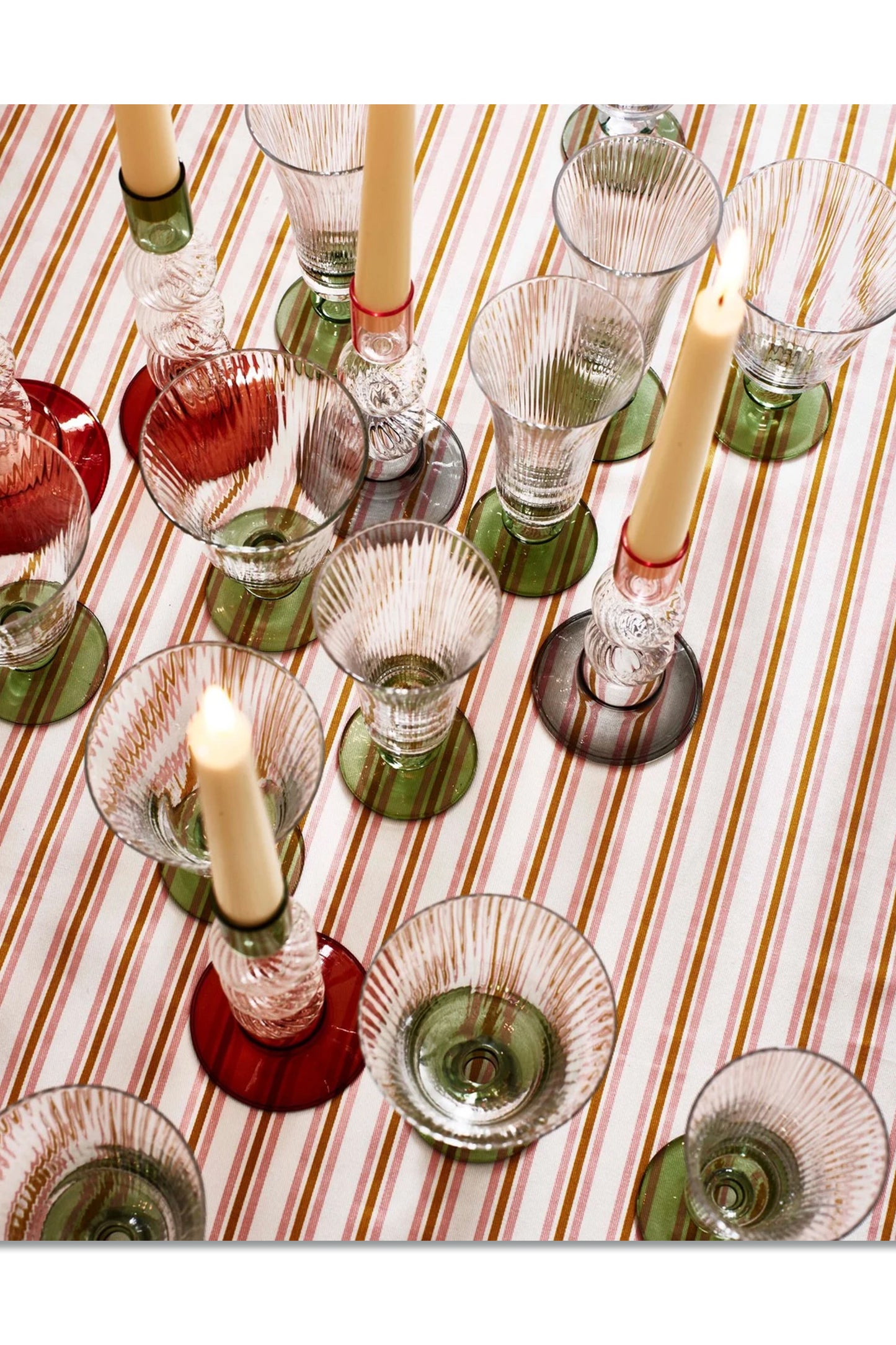 Lowes Green Champagne Glasses Set of Four