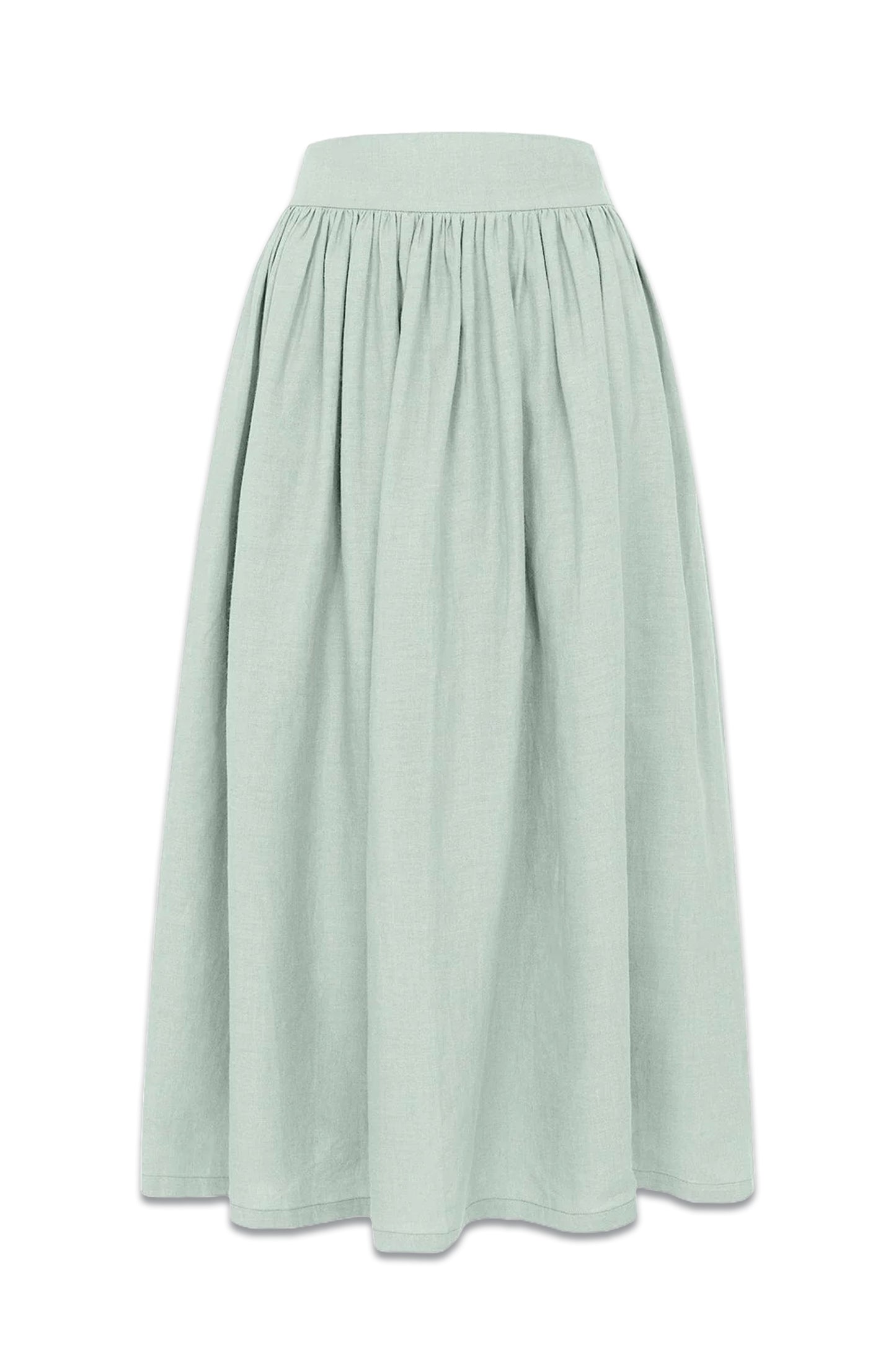 The Paulina Midi Skirt In Mint