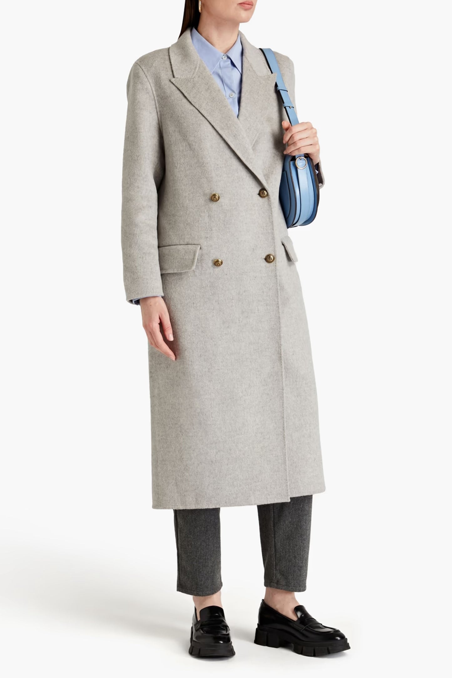 Double-breasted Wool-felt Coat