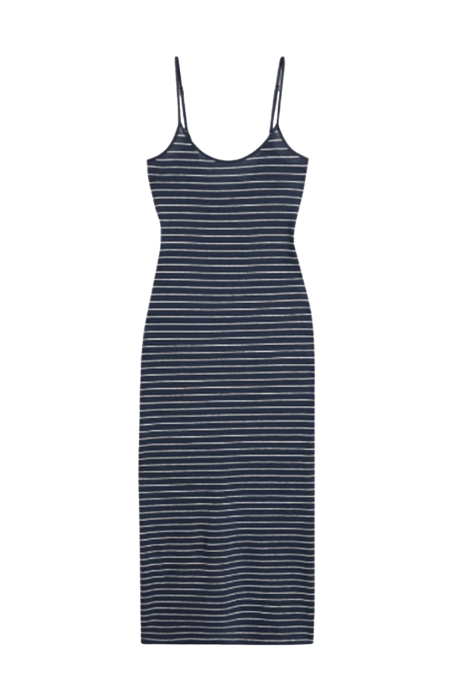 Striped Linen-blend Jersey Maxi Dress