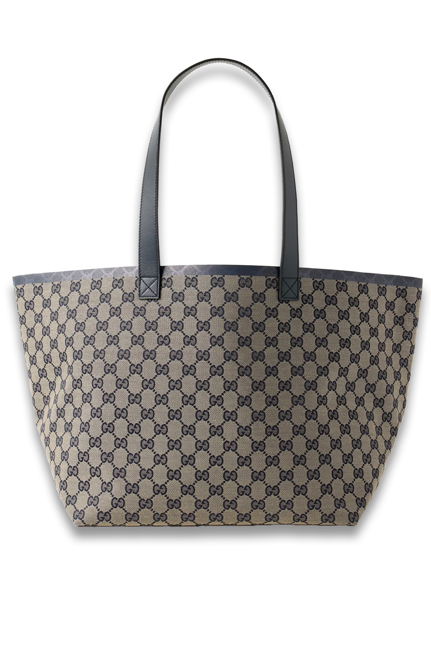 Reversible Leather-Trimmed Coated Canvas-Jacquard Tote