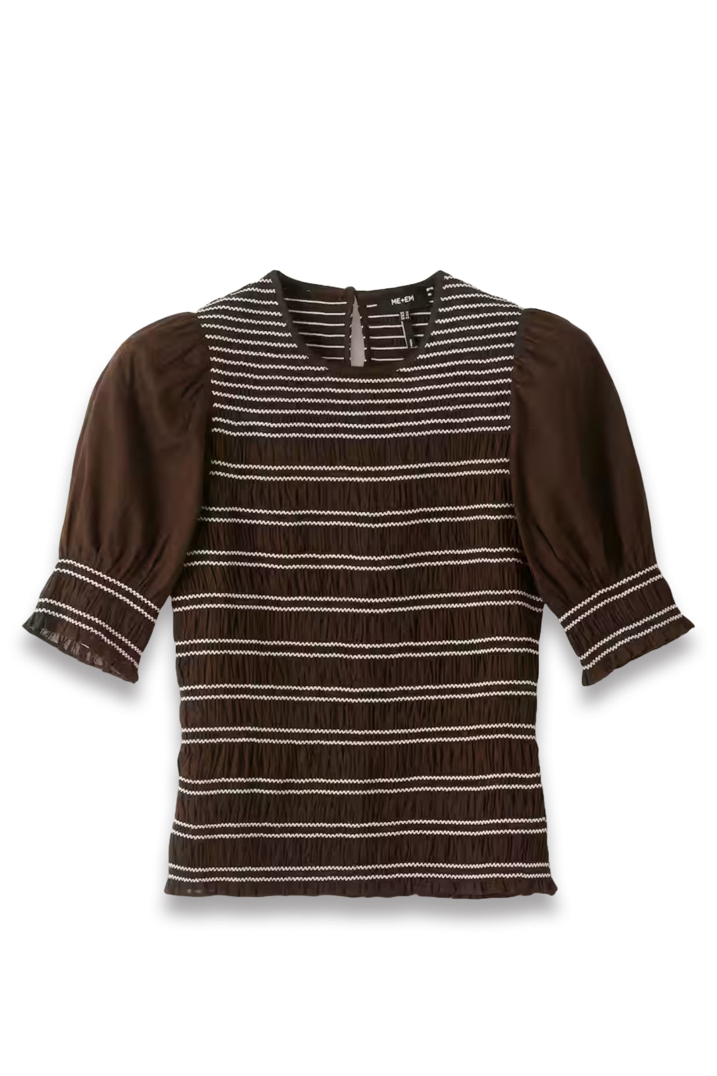 Soft Cotton Poplin Contrast Stitch Top