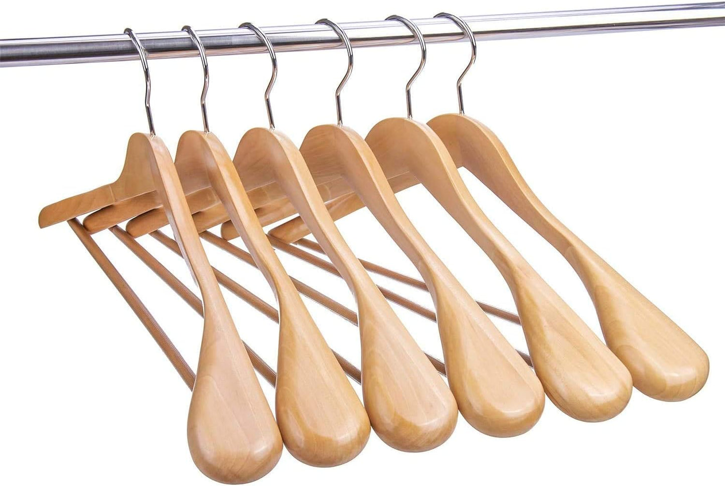 Hangerman Natural Wooden Suit Hangers