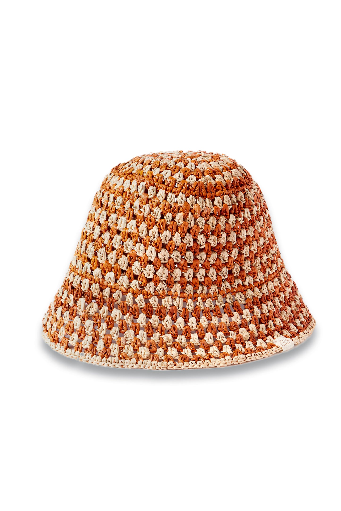 Jocelyn Checked Raffia Bucket Hat