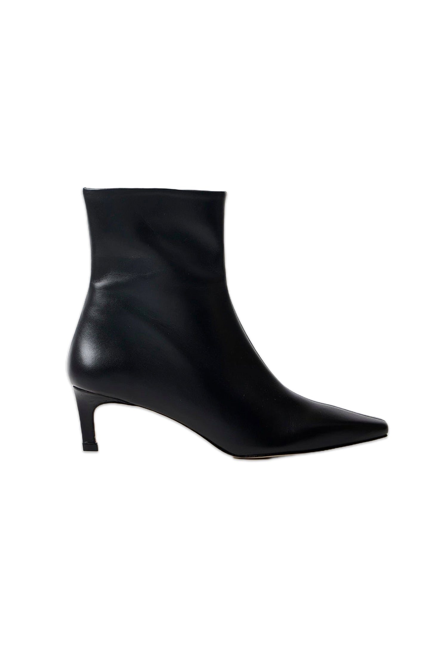 Tru Black Leather Ankle Boots