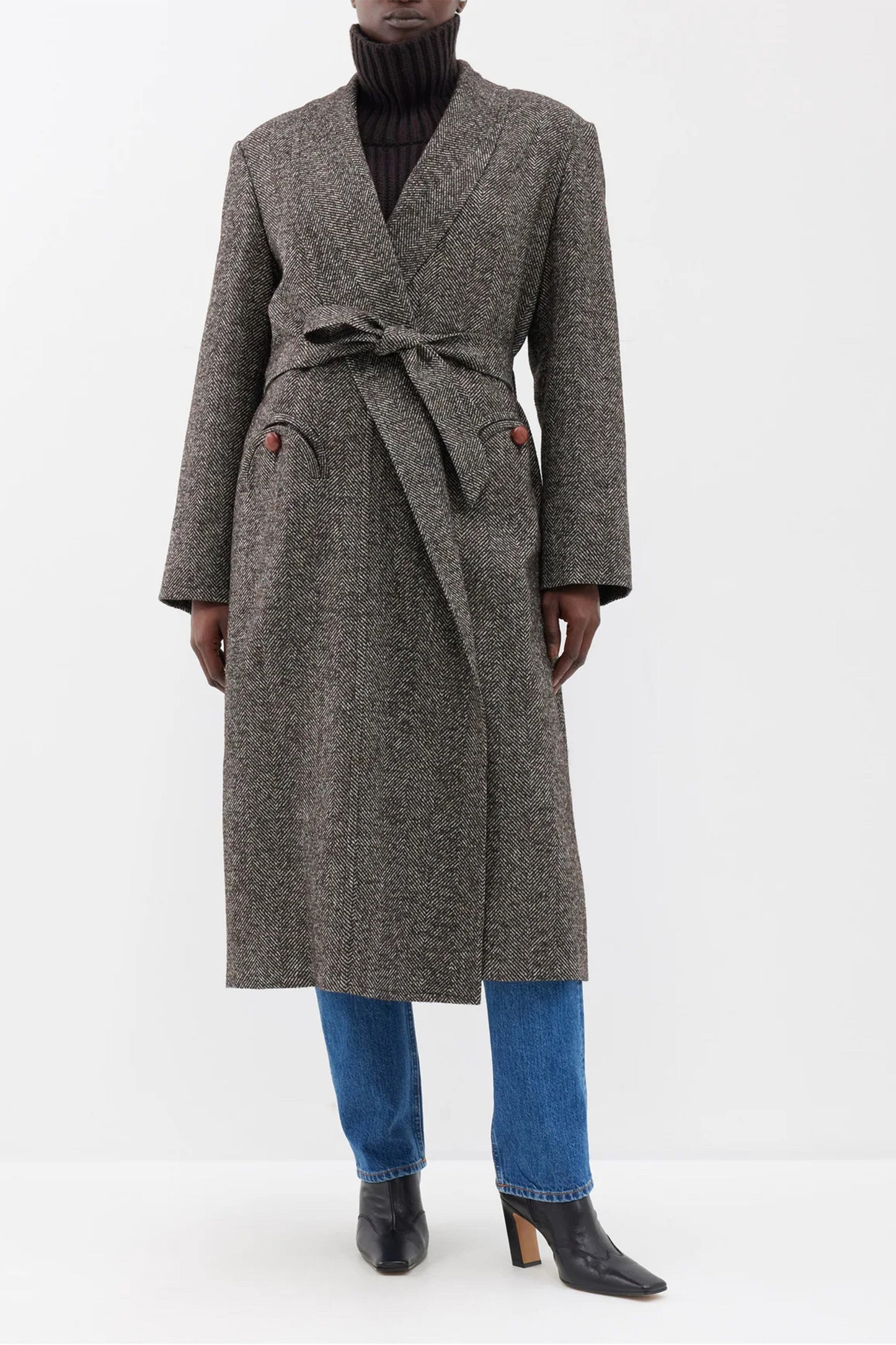 Blazé-Milano x Cabana Whistler Wool-blend Herringbone Coat